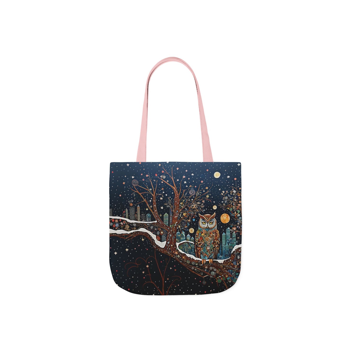 Colorful  night Owl -Inspired Canvas Tote Bag - Perfect for Beach Days, Eco-Friendly Shopping, and Summer Fun!
