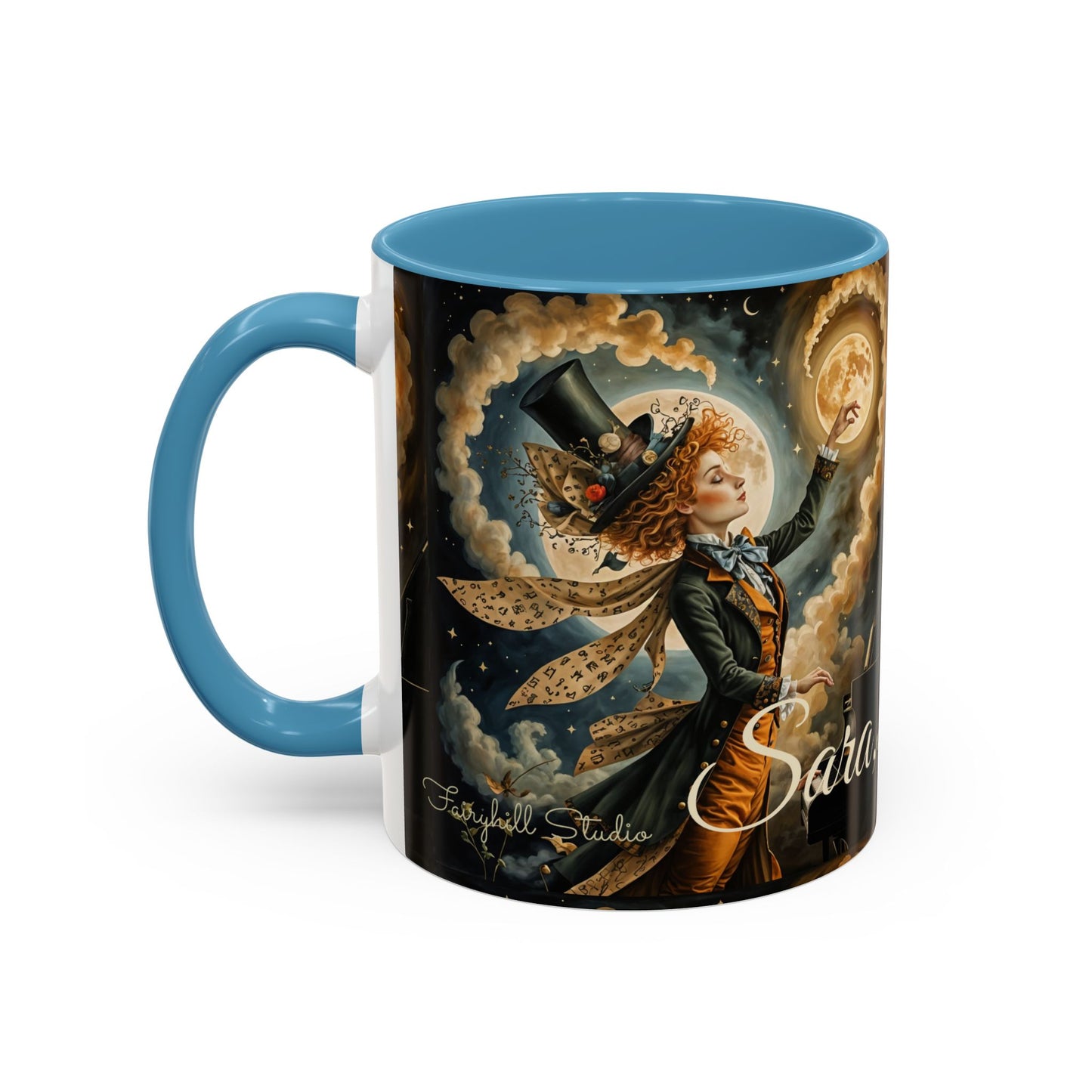 Coffee Mug - Whimsical Mad Hatter Playing Piano Art