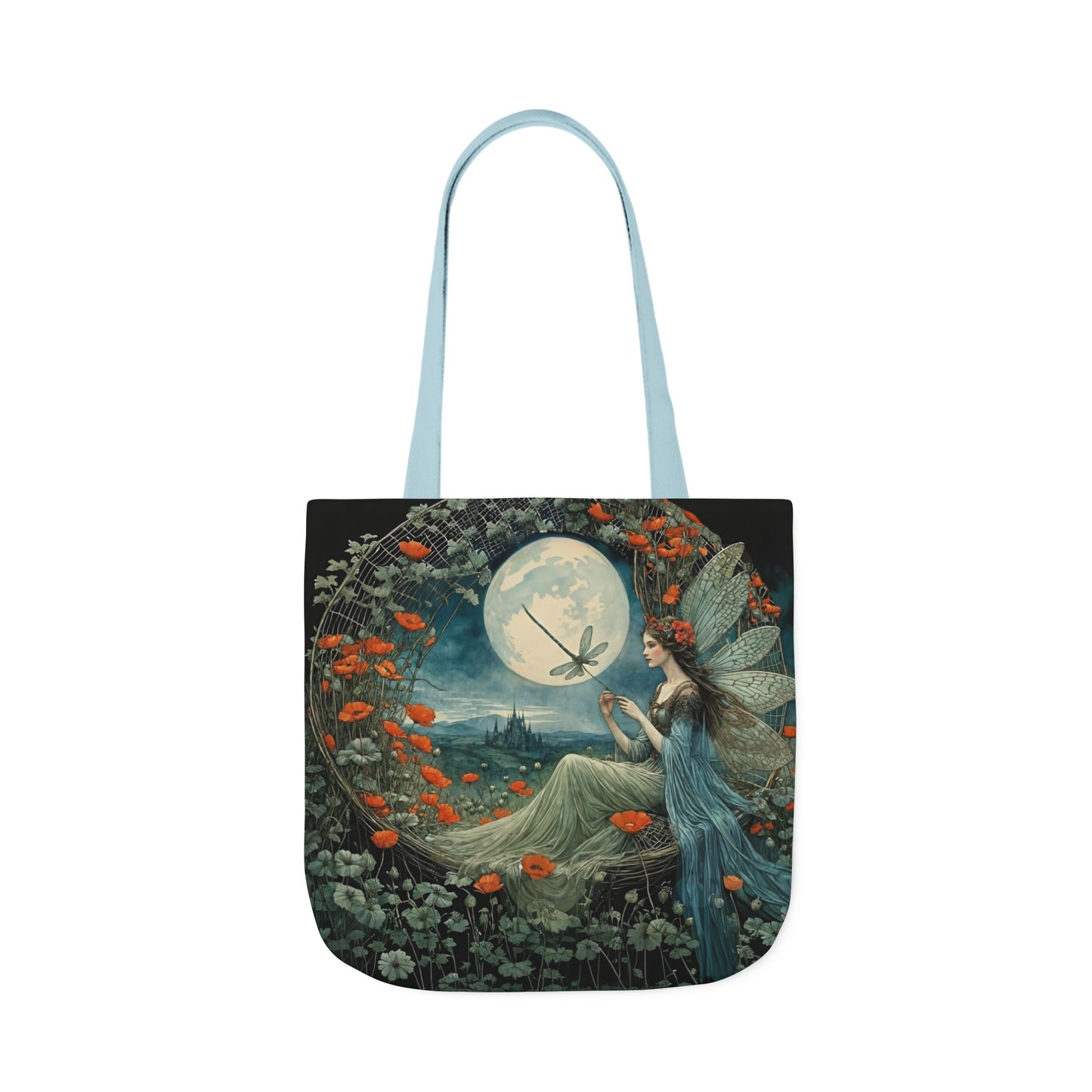 Colorful Moon fairy -Inspired Canvas Tote Bag - Perfect for Beach Days, Eco-Friendly Shopping, and Summer Fun!