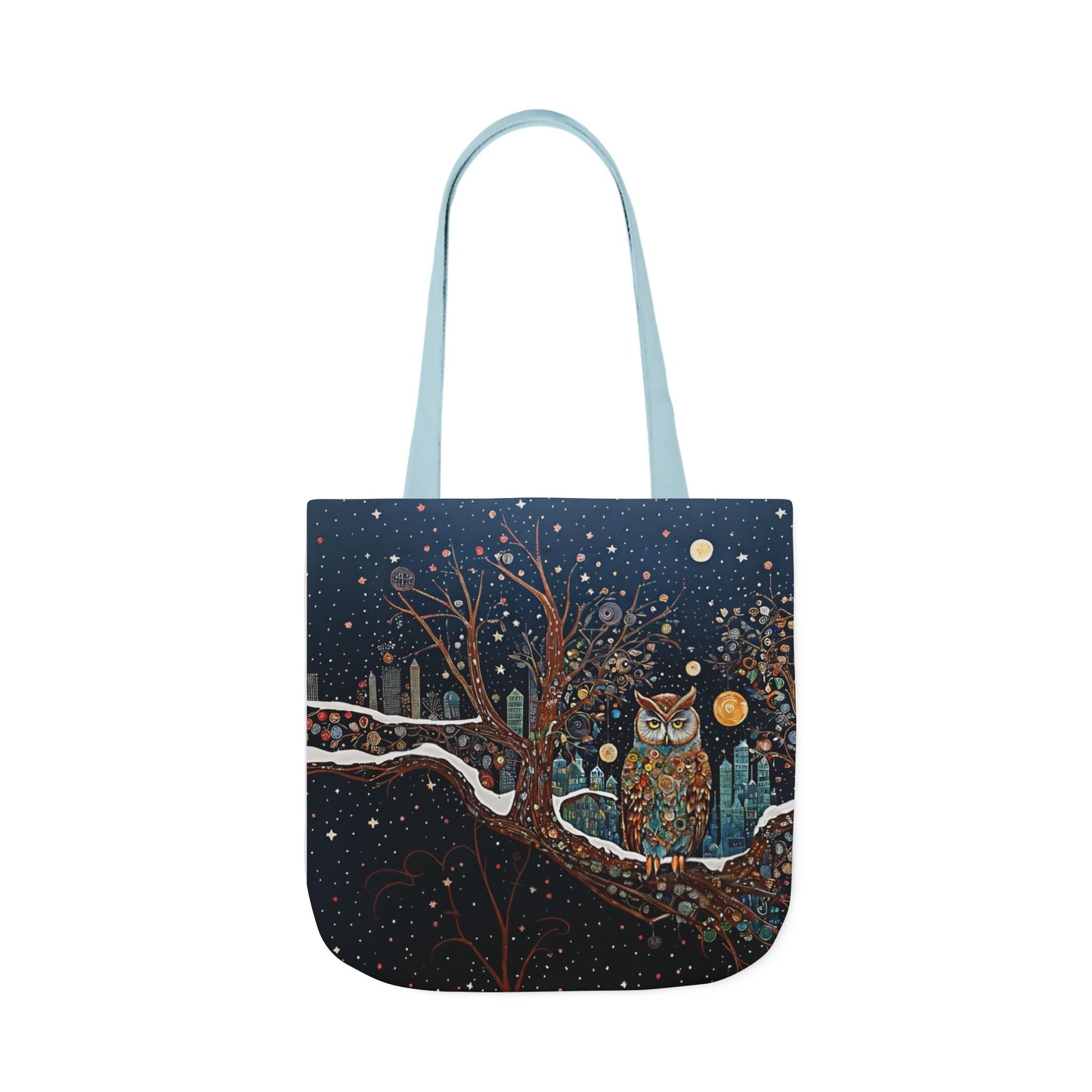 Colorful night Owl -Inspired Canvas Tote Bag - Perfect for Beach Days, Eco-Friendly Shopping, and Summer Fun!