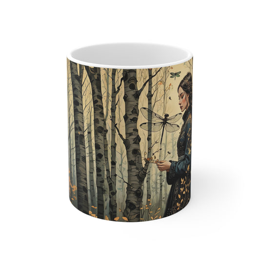 Mug 11oz Princess and Dragonfly Fairy Hill Studio Art