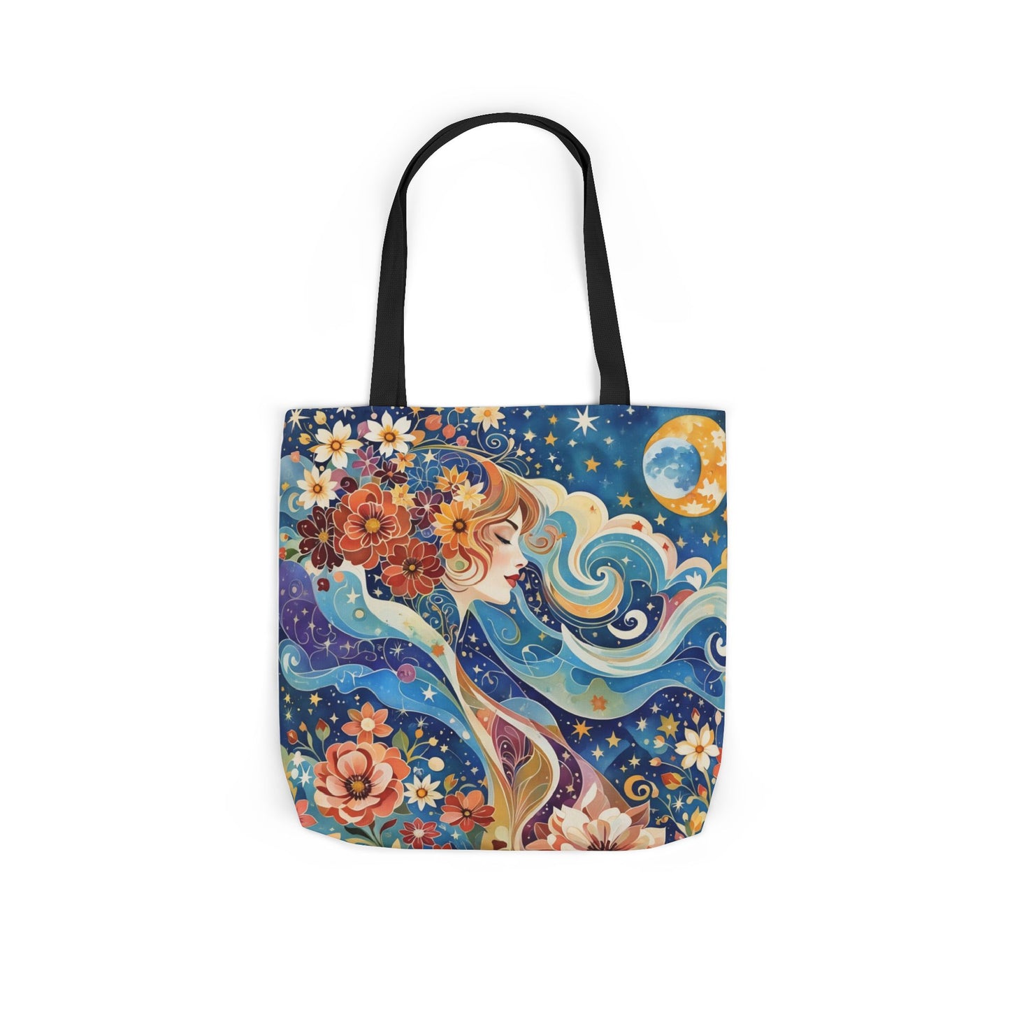 Colorful Galaxy-Inspired Canvas Tote Bag - Perfect for Beach Days, Eco-Friendly Shopping, and Summer Fun!