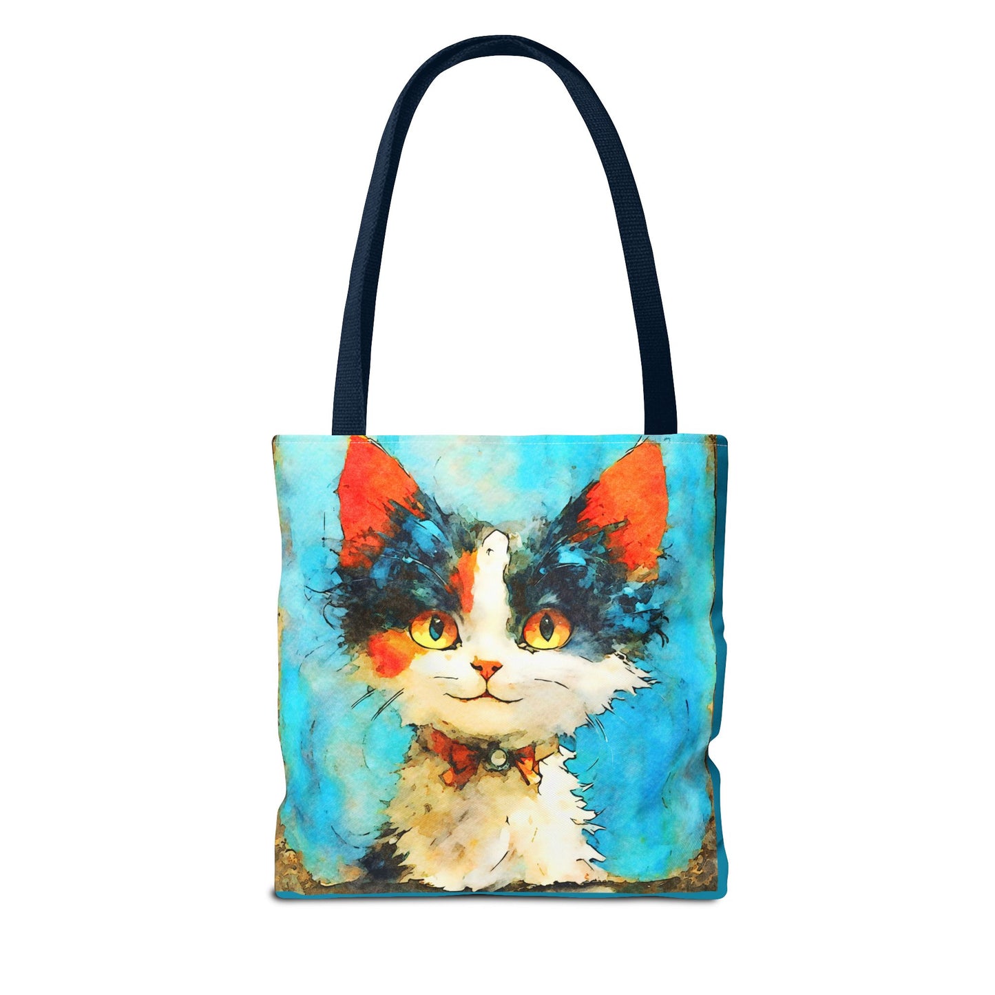Colorful Cat Tote Bag by Fairyhill Studio