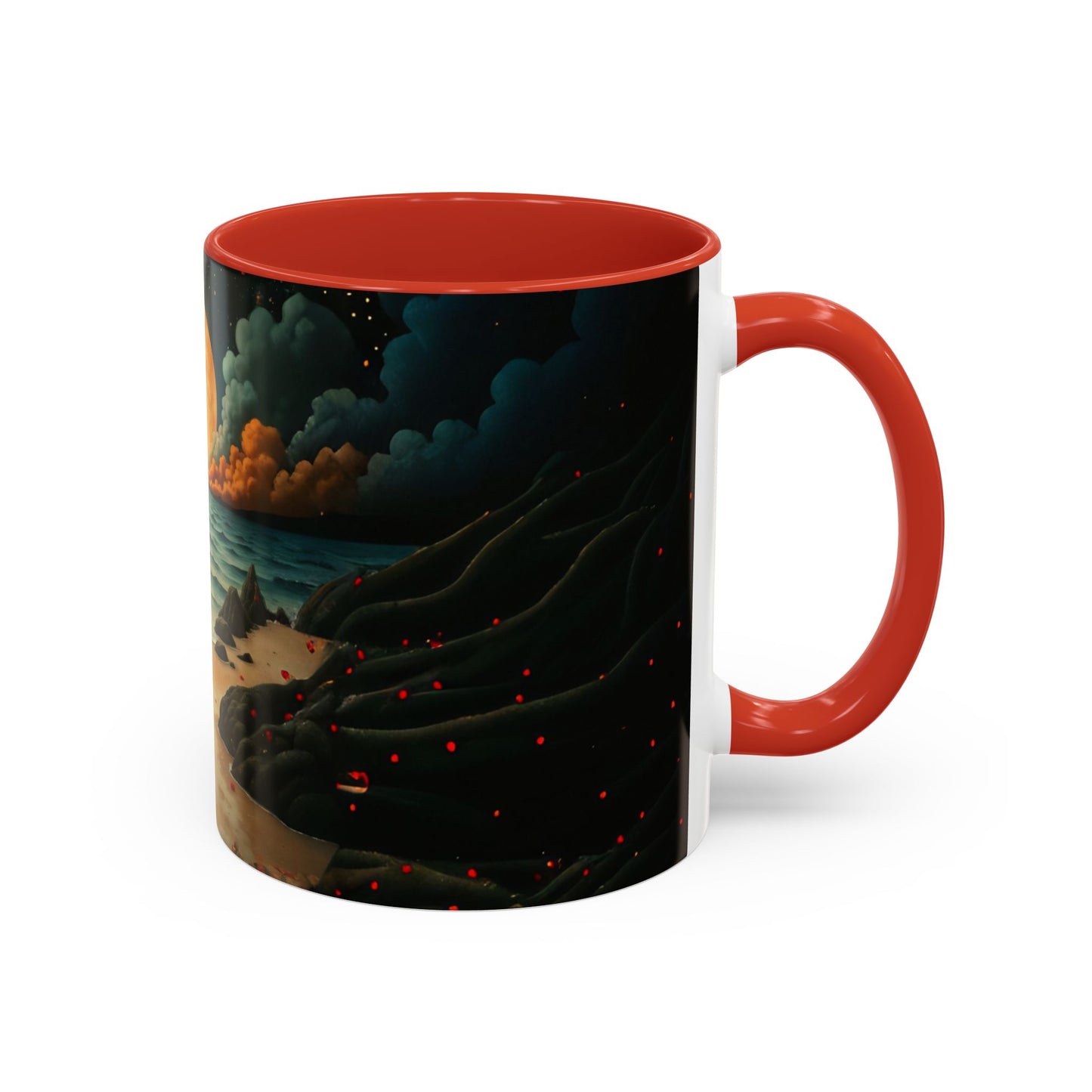 Moon girl wit red hat Art-Themed Coffee Mug - 11 & 15oz Accent Mug for Musroom  Fsiry Lovers