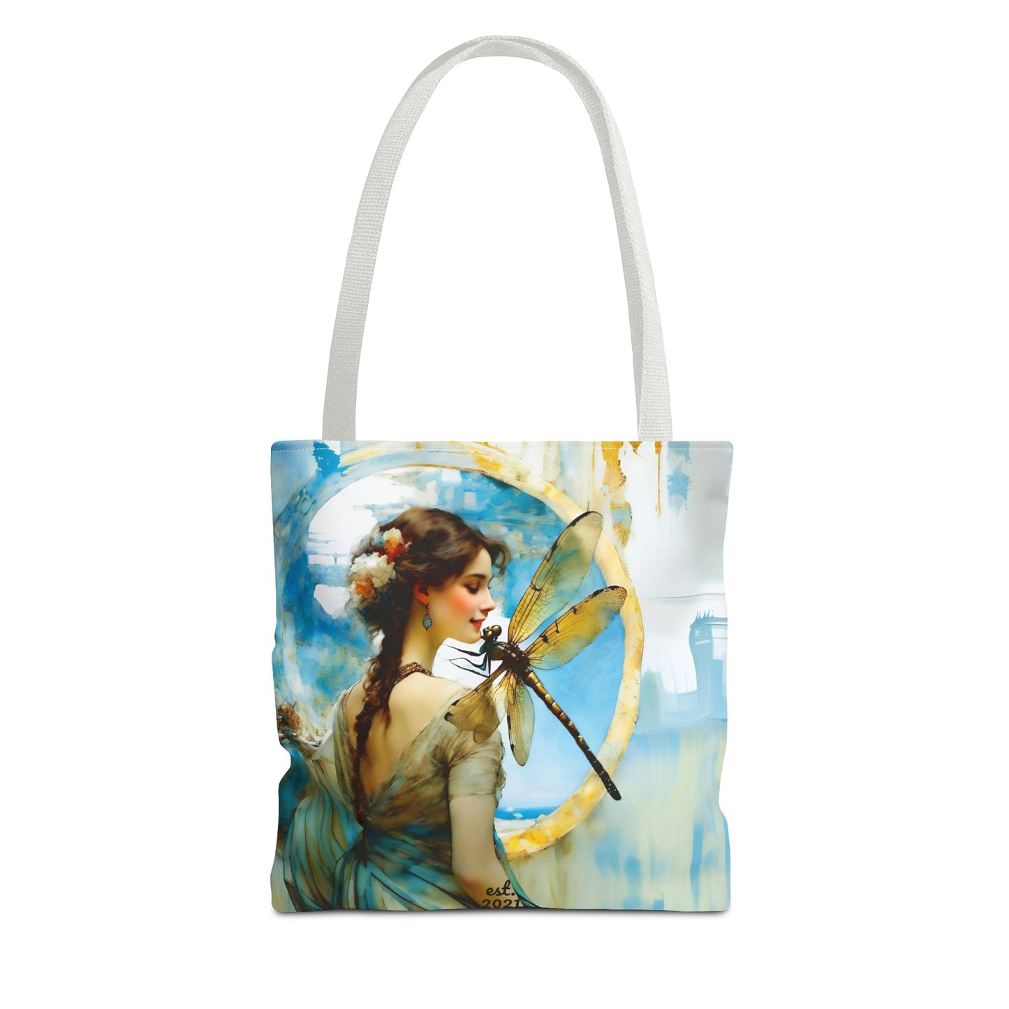 FairyHill Studio  Dragonfly whimsical Tote Bag (AOP)