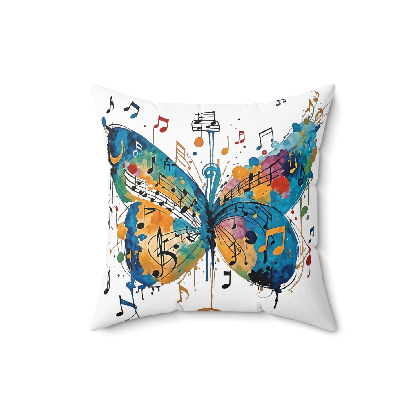 Spun Polyester Square Pillow with Calla Lillies