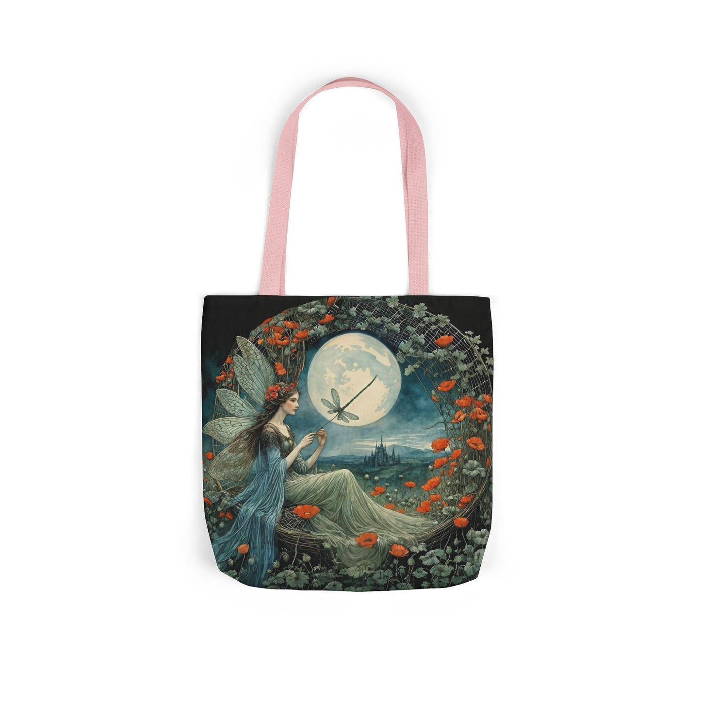 Colorful Moon fairy -Inspired Canvas Tote Bag - Perfect for Beach Days, Eco-Friendly Shopping, and Summer Fun!