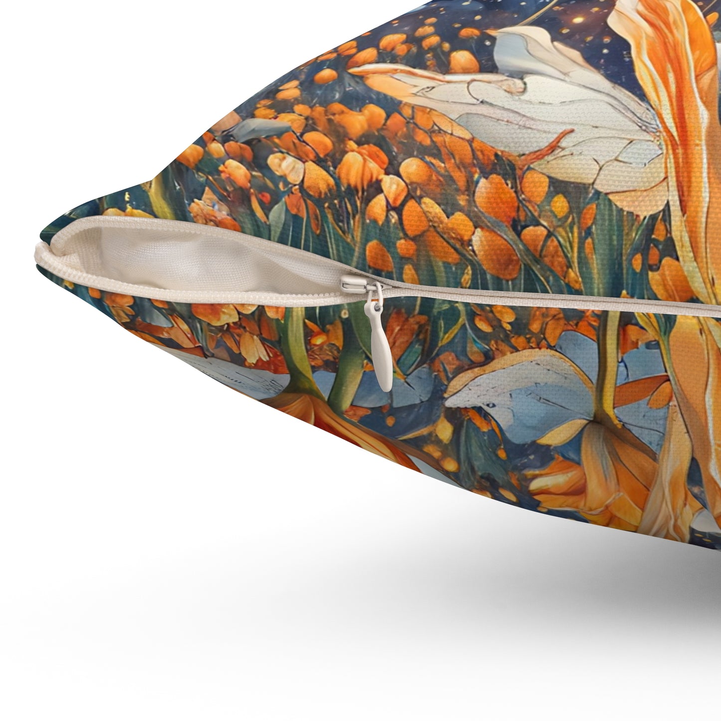 Celestial Tulips Square Pillow - by Fairyhill Studio