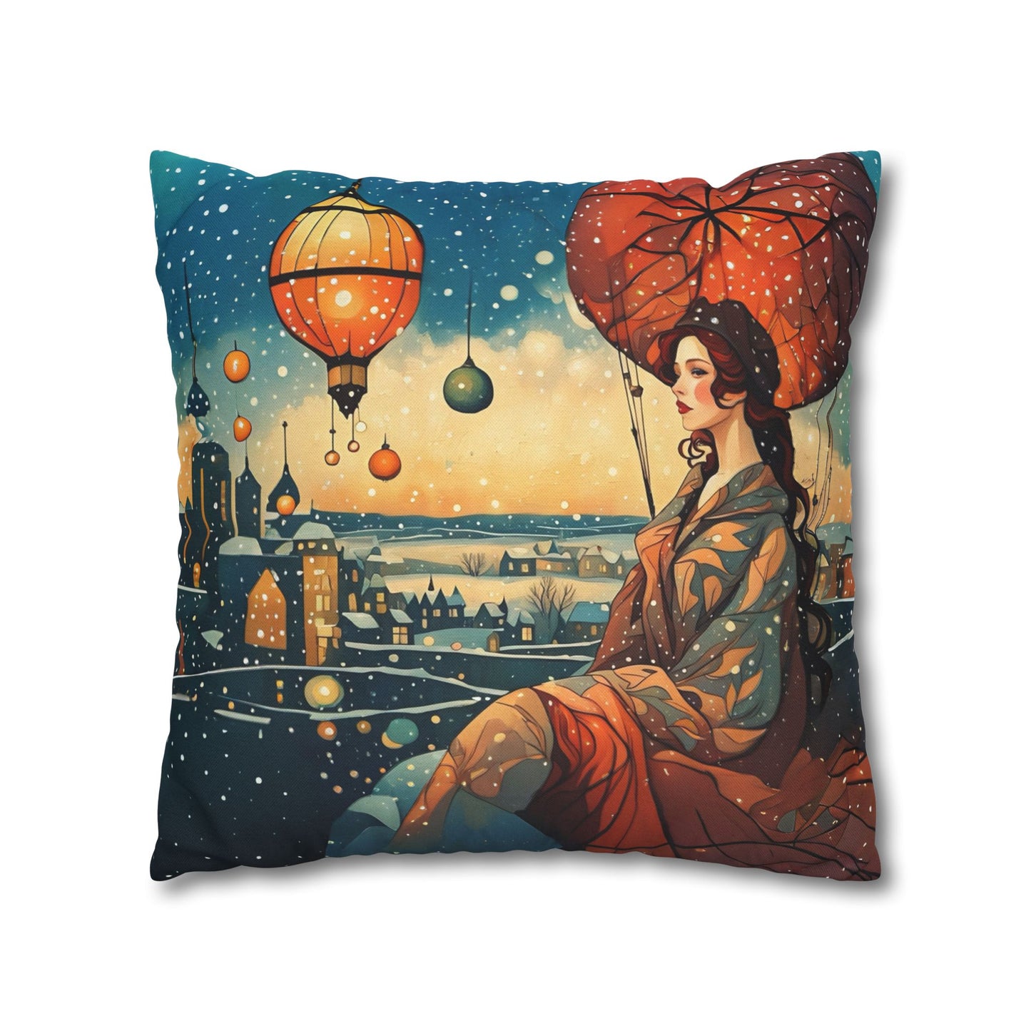 Elegant Dragonfly Art Pillowcase | Decorative Cushion Cover, Home Decor, Gift Idea, Bohemian Style, Christmas Decoration