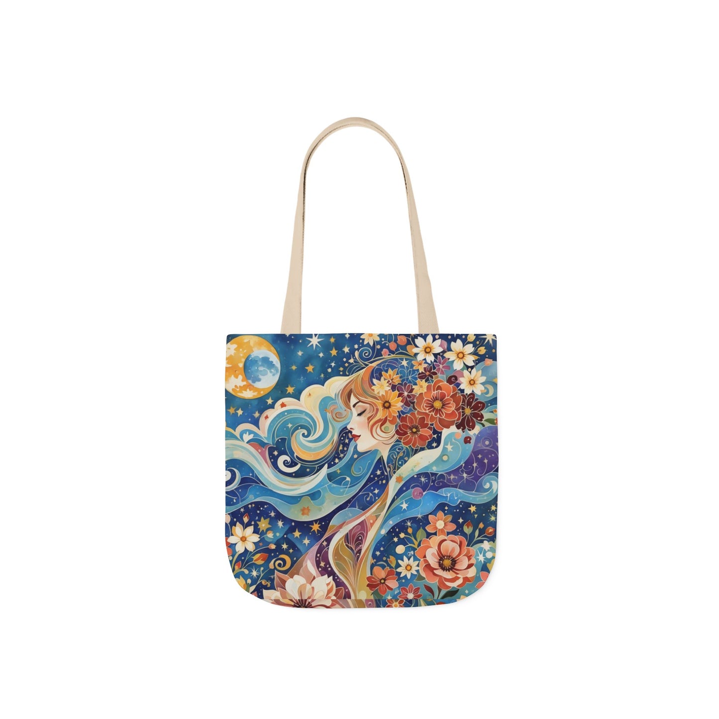Colorful Galaxy-Inspired Canvas Tote Bag - Perfect for Beach Days, Eco-Friendly Shopping, and Summer Fun!