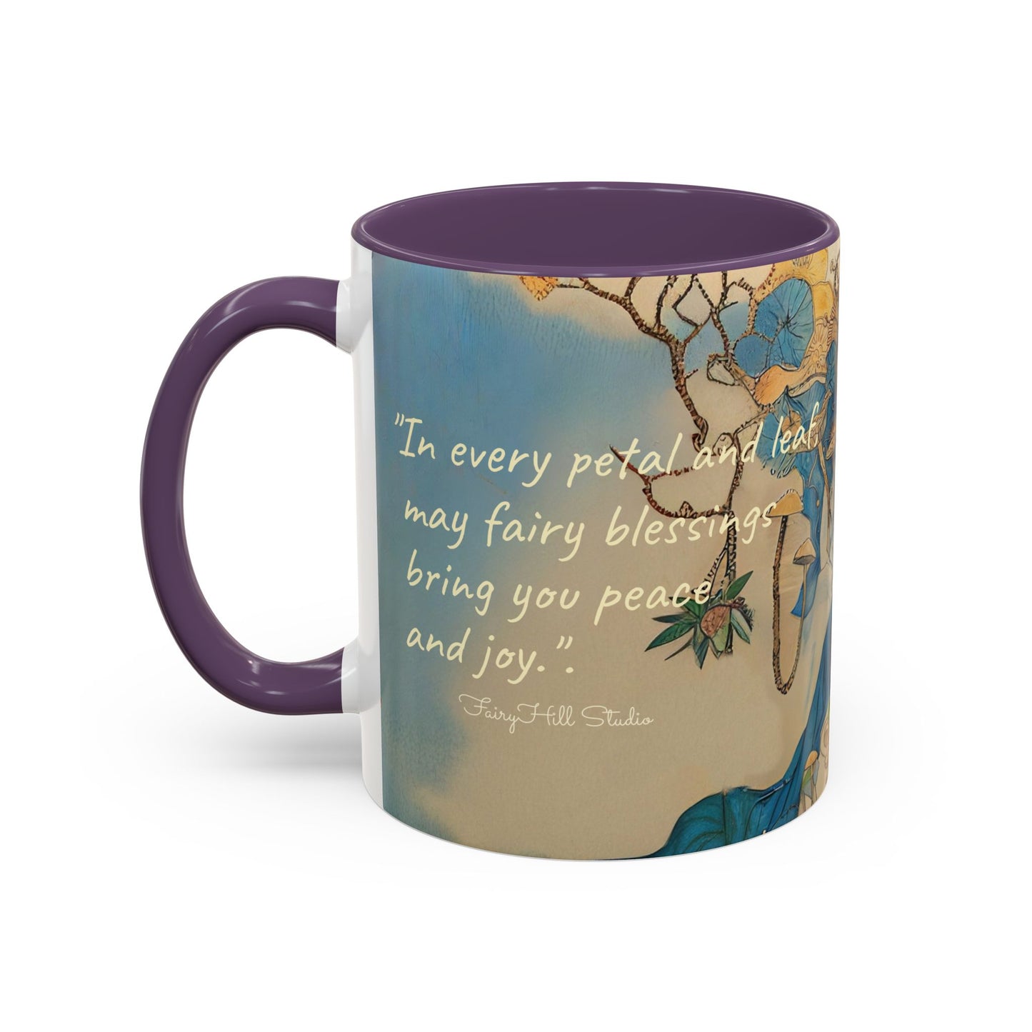 Mushroom Fairy Art-Themed Coffee Mug - 11 & 15oz Accent Mug for Fairy Lovers