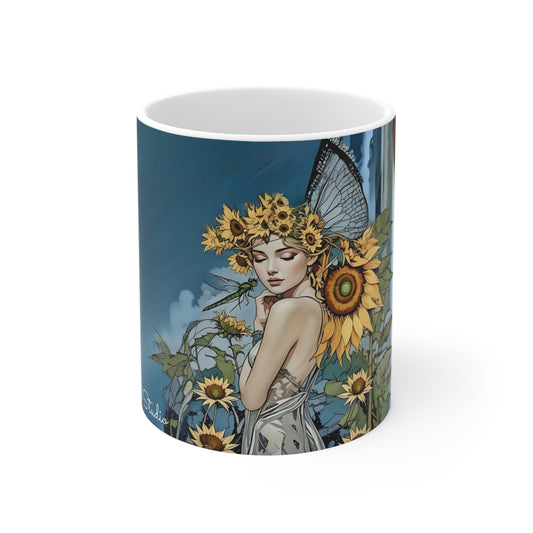 Elegant Floral Art Mug - 11oz Coffee Cup for Coffee Art Lovers
