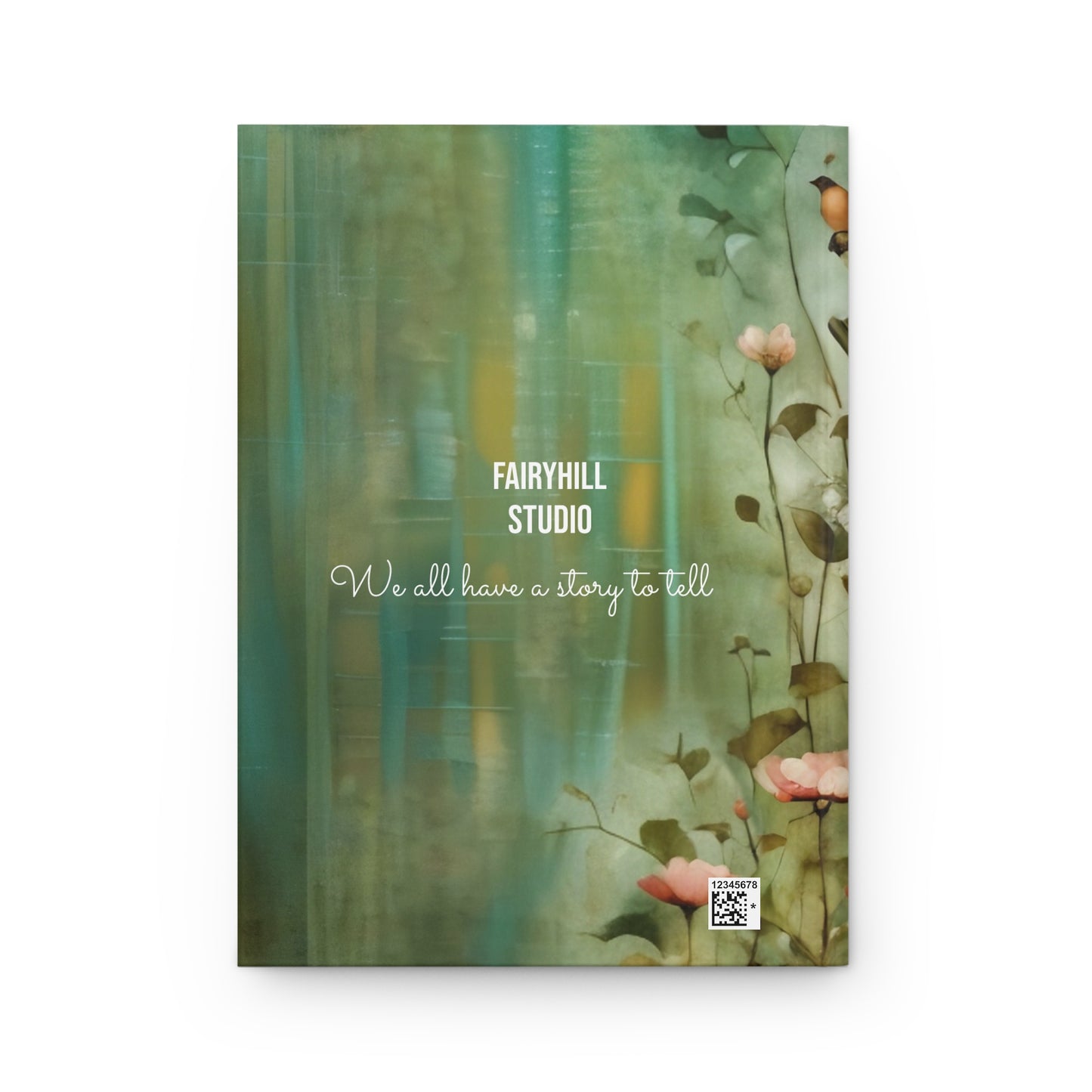 Hardcover Journal Matte - The Girl with the Song Birds Art Meditation Design