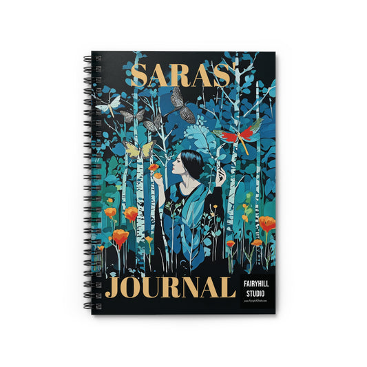 Personalized Butterfly Spiral Notebook