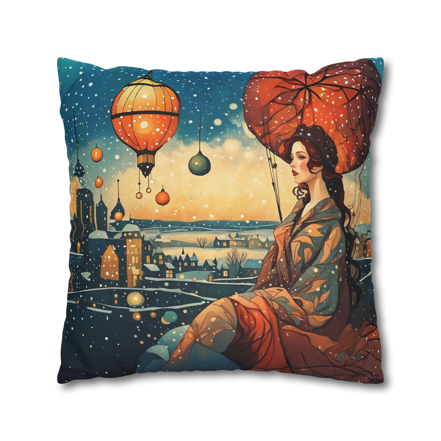 Elegant Dragonfly Art Pillowcase | Decorative Cushion Cover, Home Decor, Gift Idea, Bohemian Style, Christmas Decoration