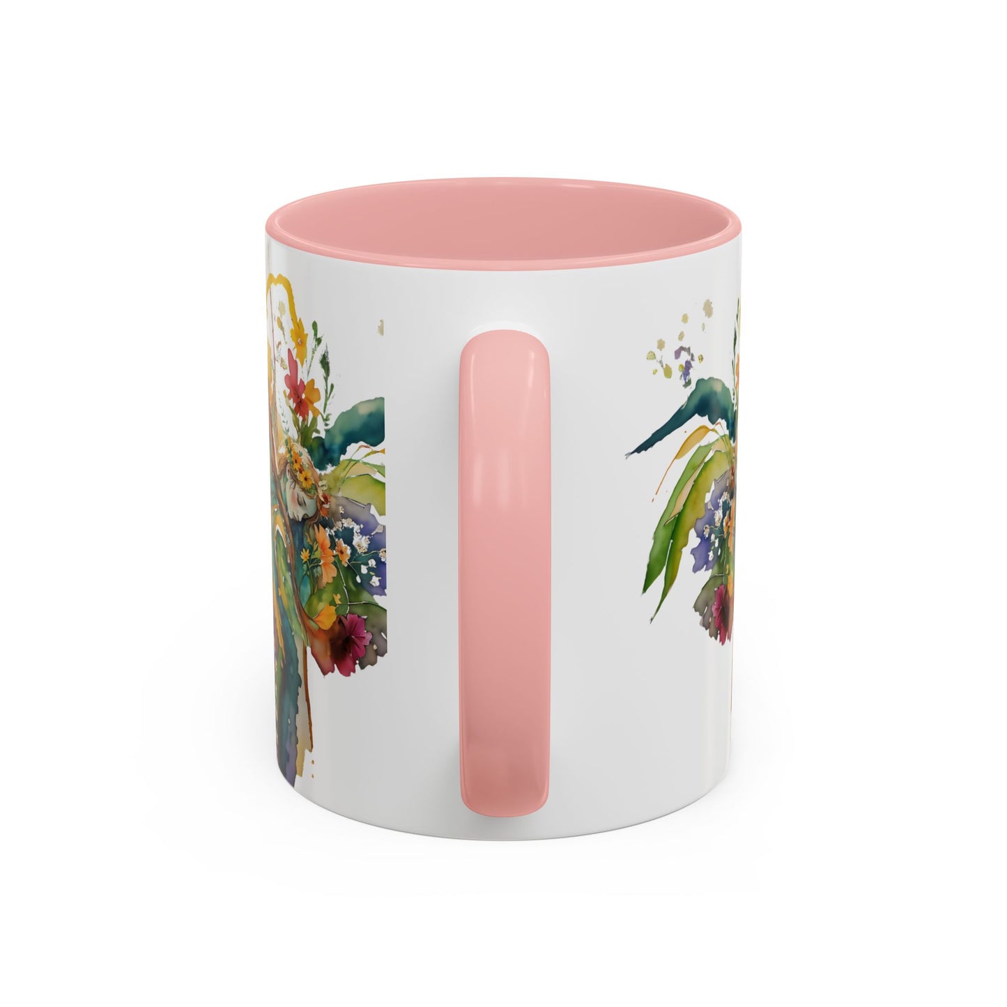Mug Fairy Angel Blessing Flowers Watercolor Accent Coffee Mug 11 & 15oz