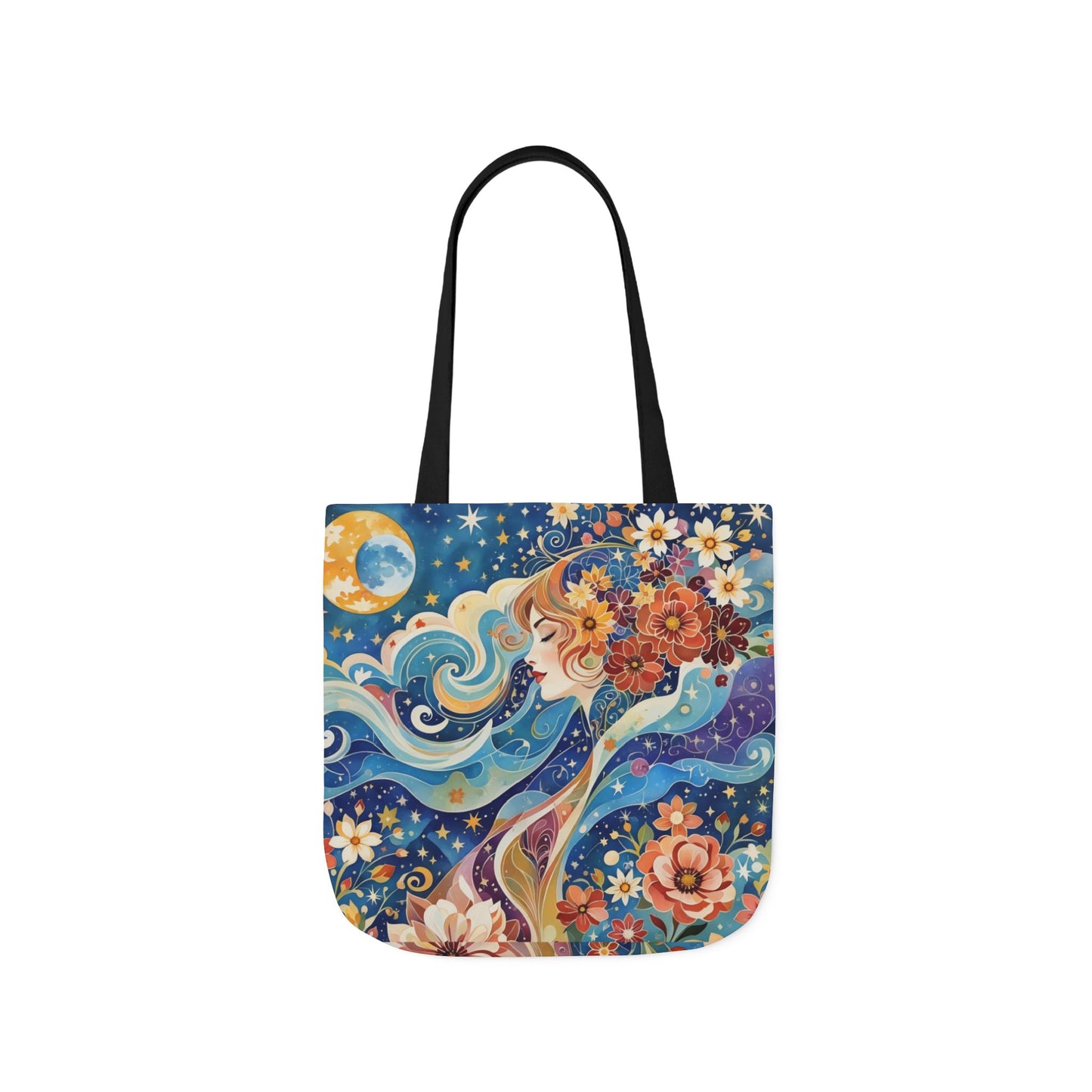 Colorful Galaxy-Inspired Canvas Tote Bag - Perfect for Beach Days, Eco-Friendly Shopping, and Summer Fun!