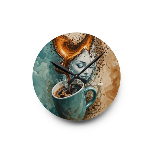 Wall Clock - Coffee Time /  Art Design