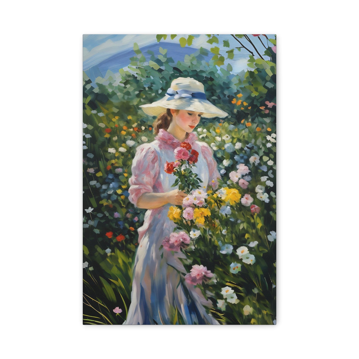 Floral Serenity Canvas Art - Stretched Matte 1.25"