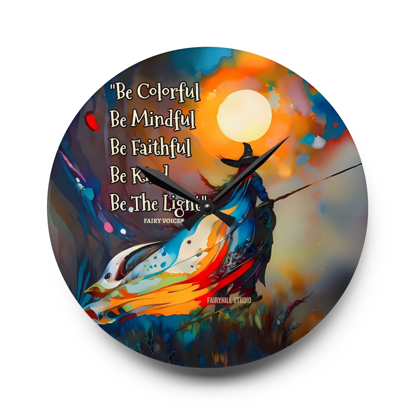 Wall Clock - Embrace your Fairy Muse Art Design
