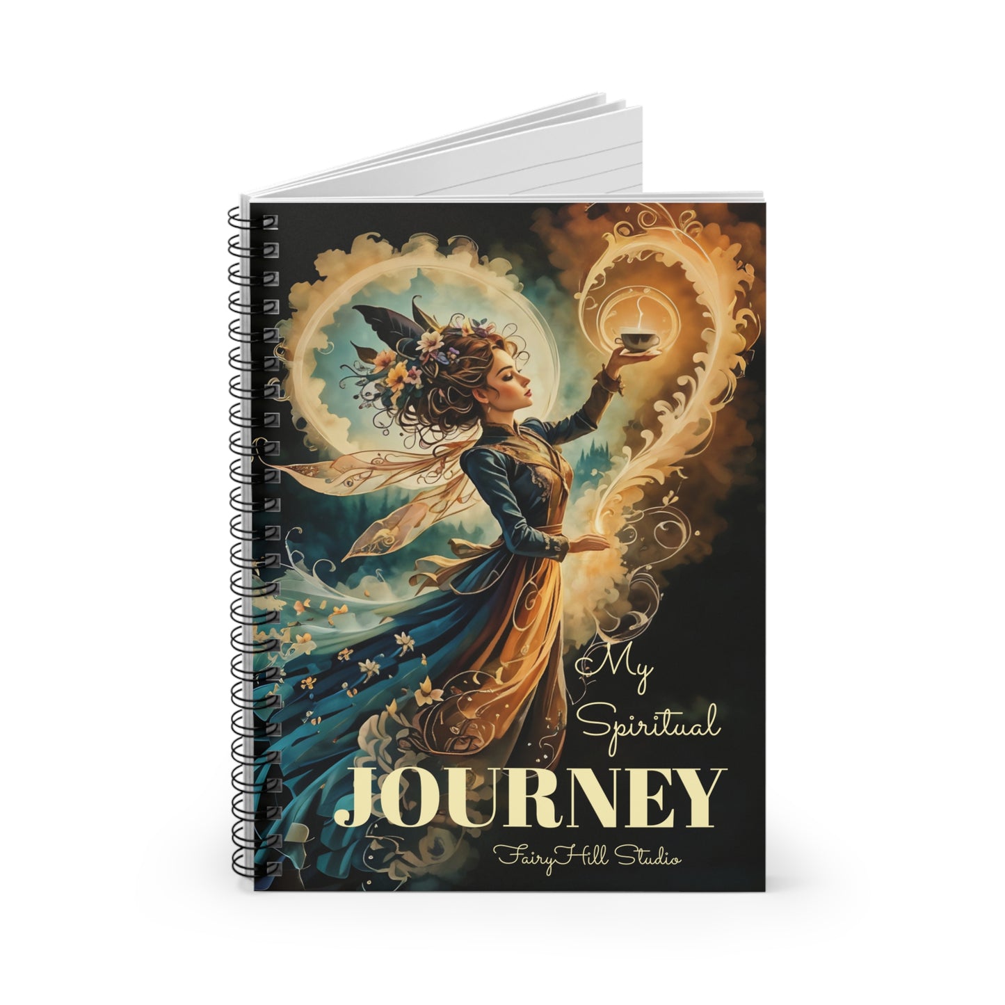 Personalized Fairy Magic Spiral Notebook - Ruled Line