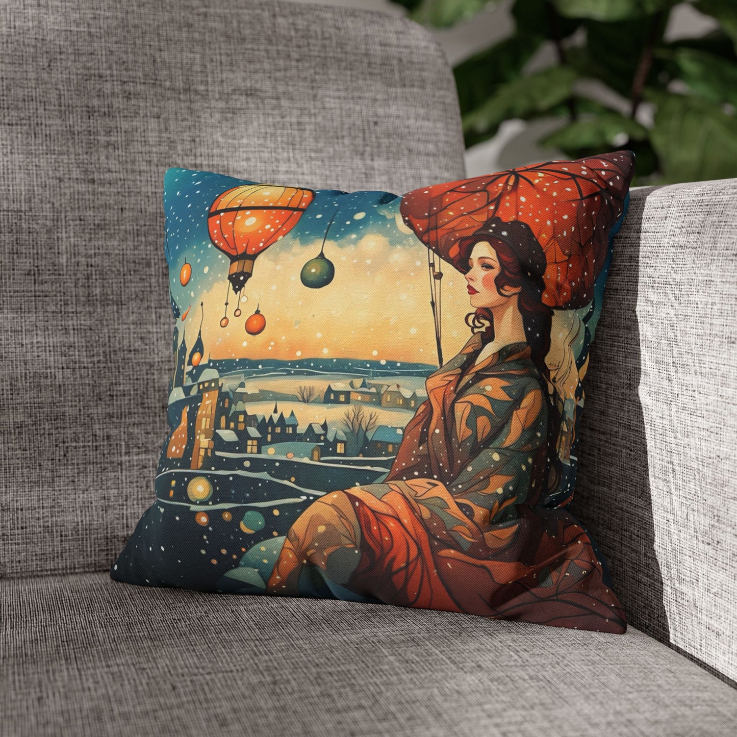 Elegant Dragonfly Art Pillowcase | Decorative Cushion Cover, Home Decor, Gift Idea, Bohemian Style, Christmas Decoration