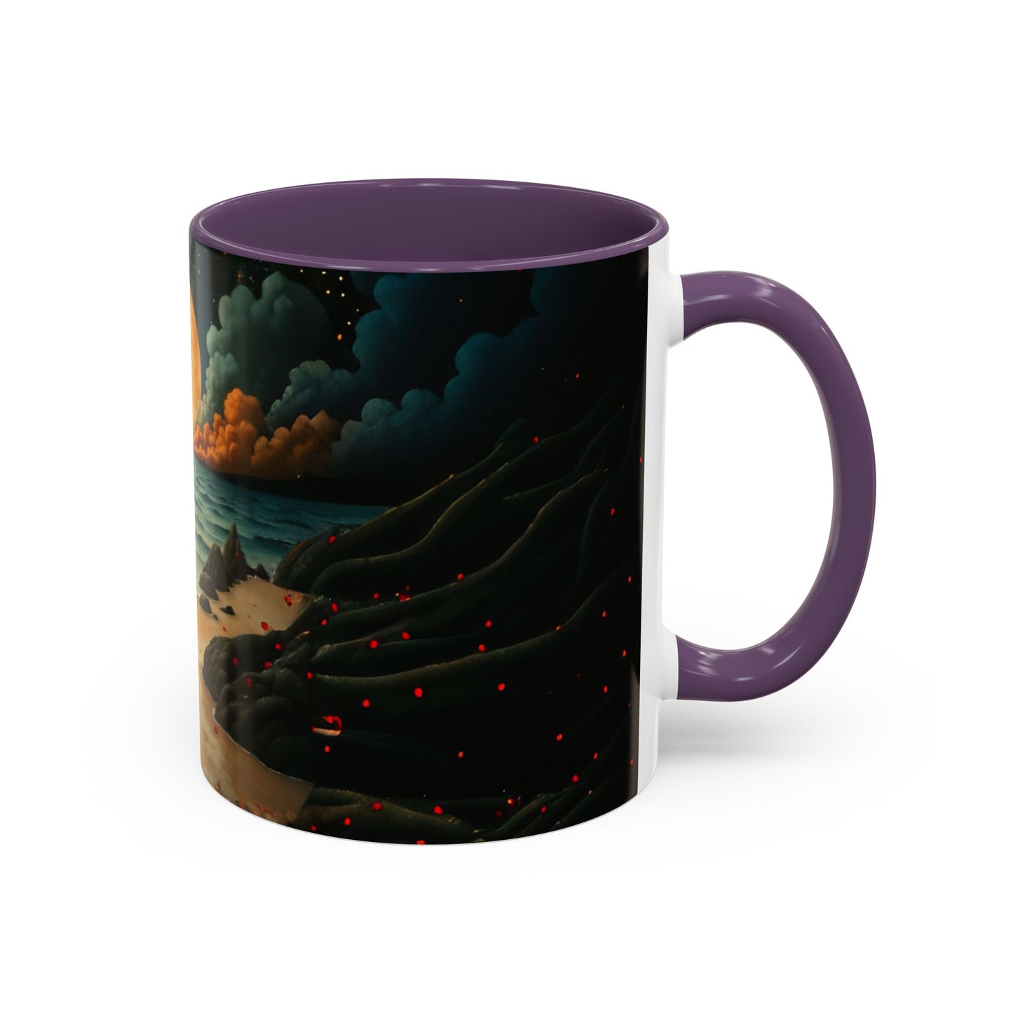Moon girl wit red hat Art-Themed Coffee Mug - 11 & 15oz Accent Mug for Musroom Fsiry Lovers