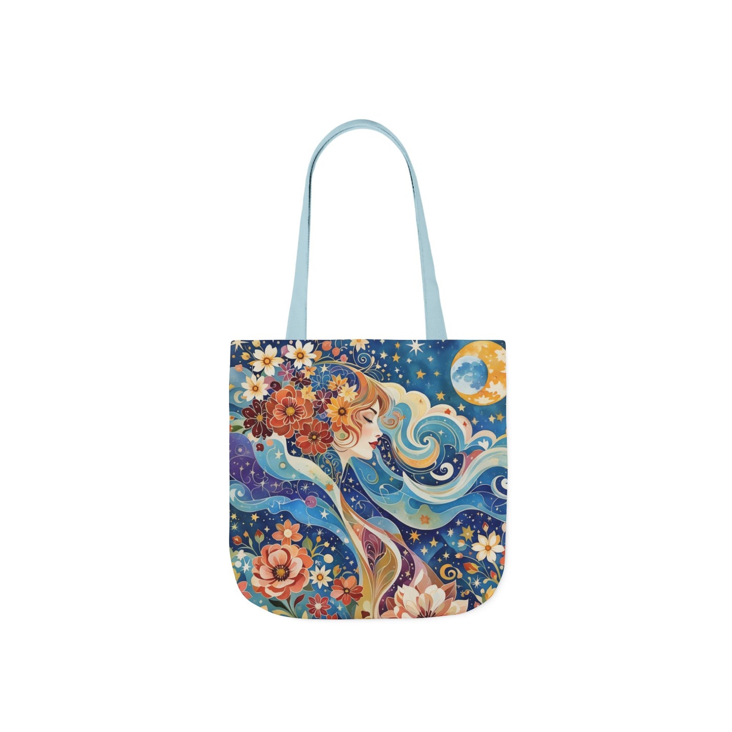 Colorful Galaxy-Inspired Canvas Tote Bag - Perfect for Beach Days, Eco-Friendly Shopping, and Summer Fun!