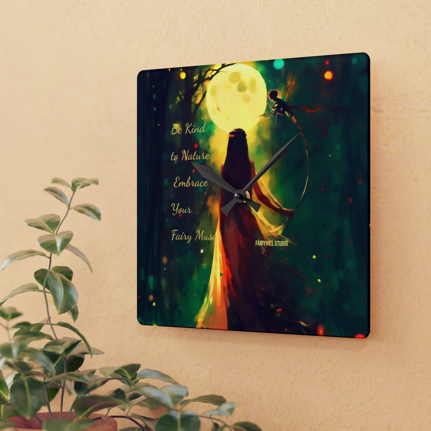 Wall Clock - /Be Kind to Nature Art Design