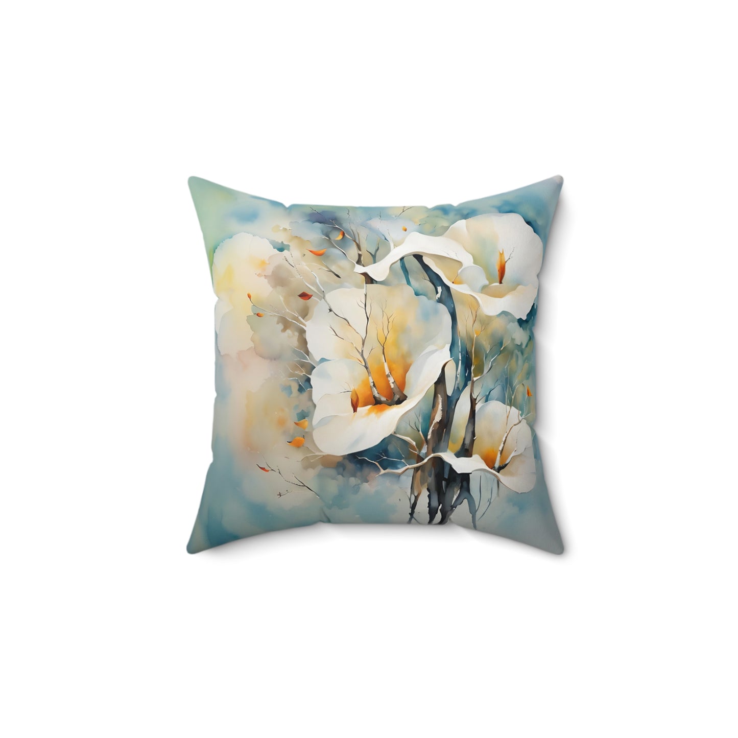 Calla Lilies Square Pillow - by Fairyhill Studio