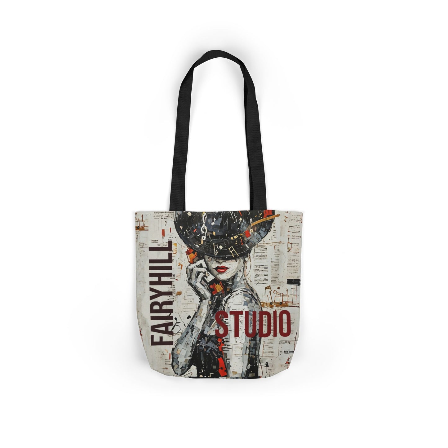Colorful FairyHill Studio Red phone- Canvas Tote Bag - Perfect for Beach Days, Eco-Friendly Shopping, and Summer Fun!