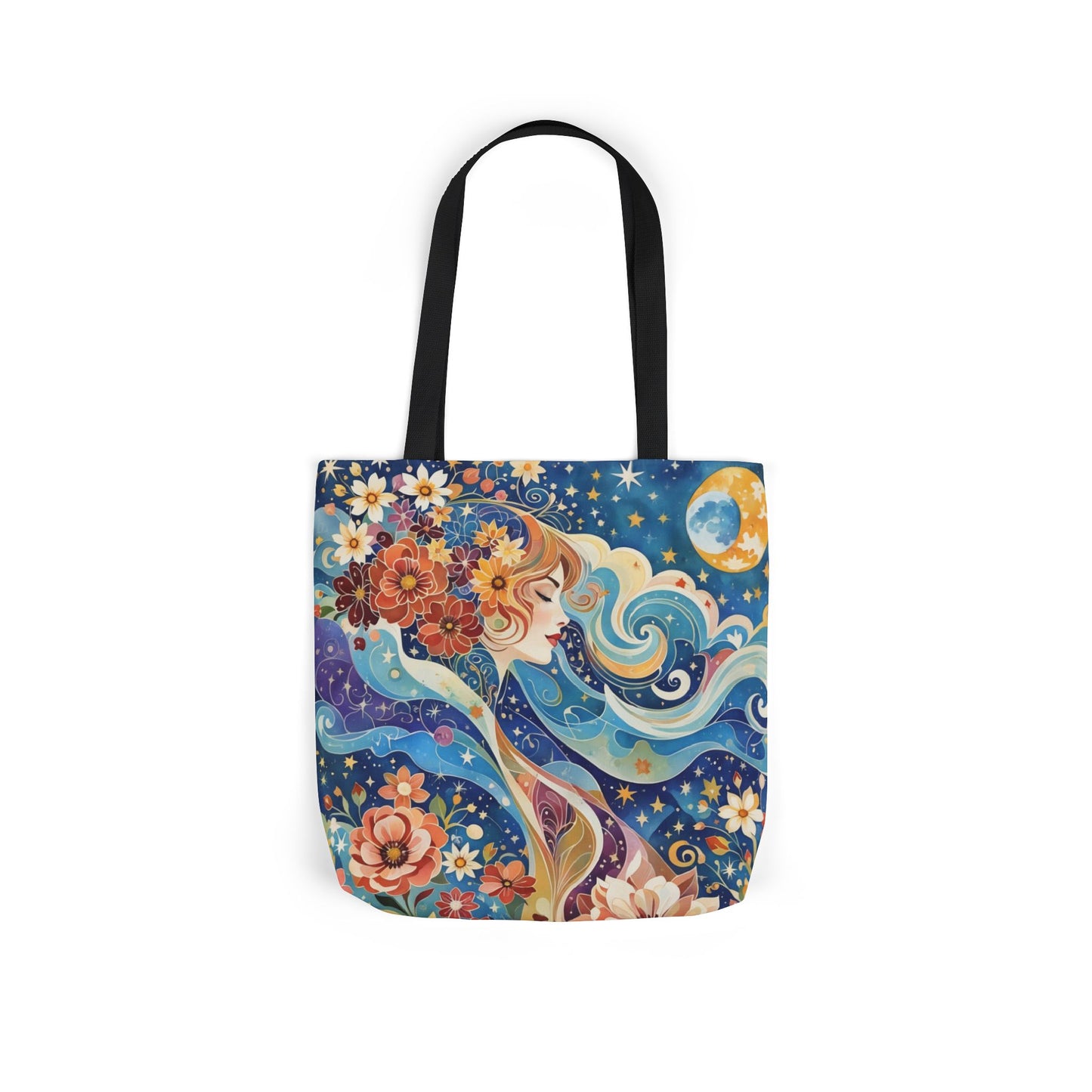 Colorful Galaxy-Inspired Canvas Tote Bag - Perfect for Beach Days, Eco-Friendly Shopping, and Summer Fun!