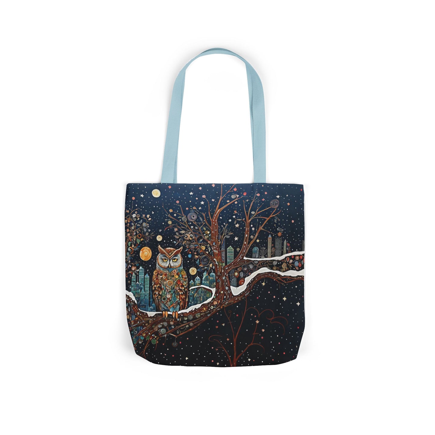 Colorful  night Owl -Inspired Canvas Tote Bag - Perfect for Beach Days, Eco-Friendly Shopping, and Summer Fun!