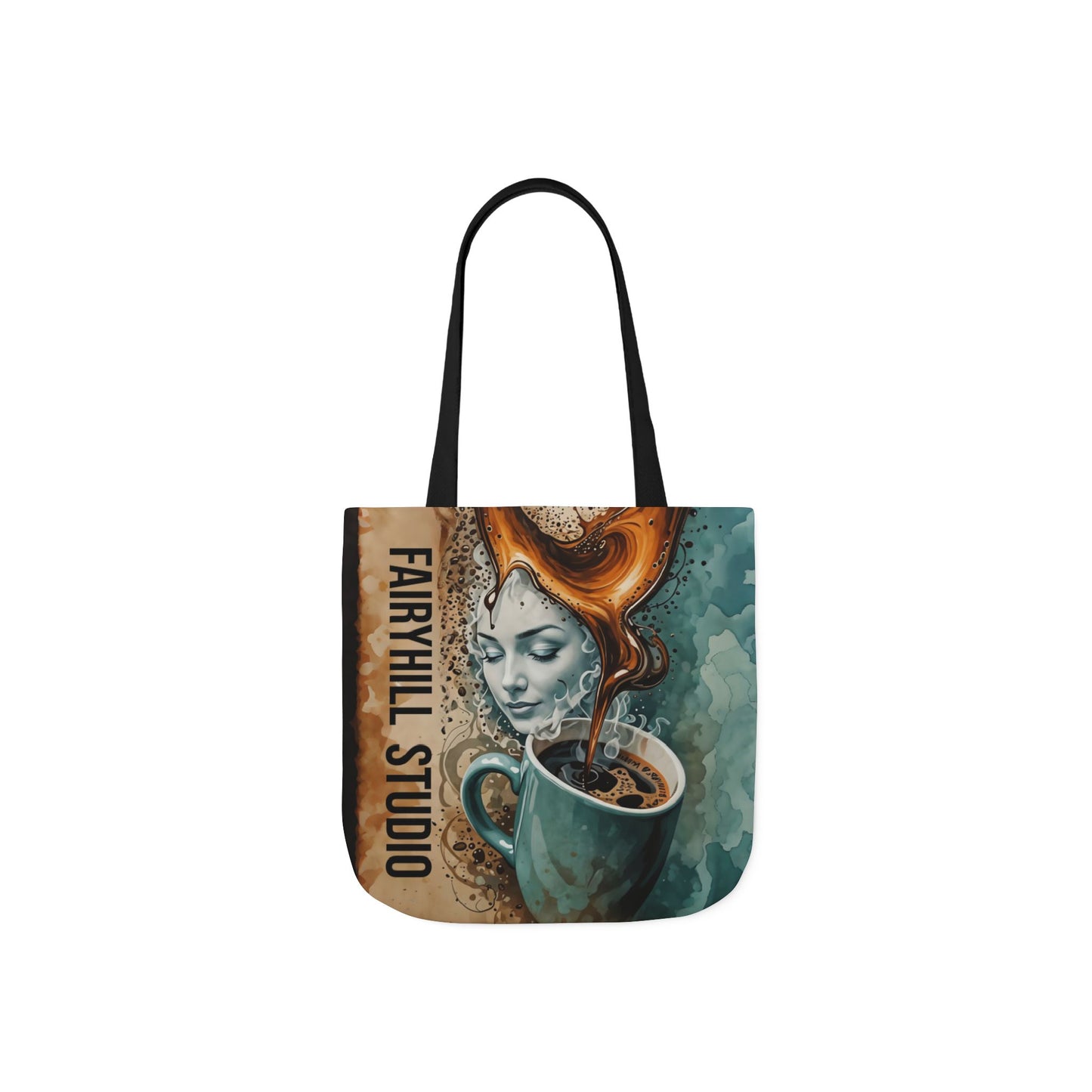Morning Coffee Fairyhill studio Canvas Tote Bag - Perfect for Beach Days, Eco-Friendly Shopping, and Summer Fun!