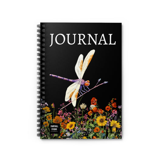 Fairy Hill Studio "Dragonfly   Journal, Spiral Notebook - Ruled Line
