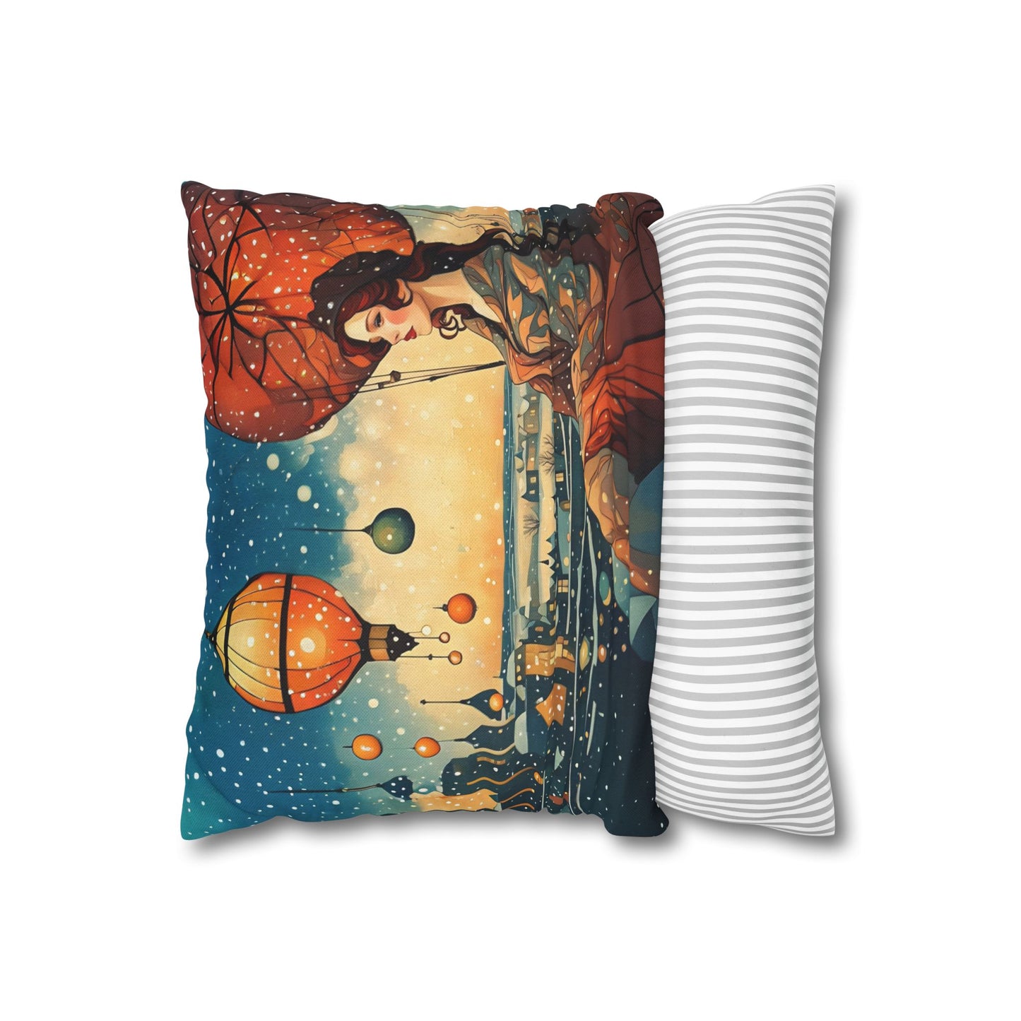 Elegant Dragonfly Art Pillowcase | Decorative Cushion Cover, Home Decor, Gift Idea, Bohemian Style, Christmas Decoration