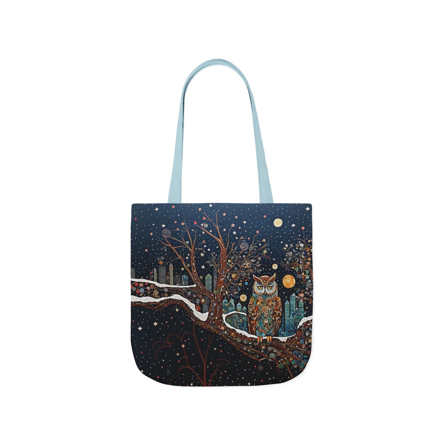 Colorful  night Owl -Inspired Canvas Tote Bag - Perfect for Beach Days, Eco-Friendly Shopping, and Summer Fun!