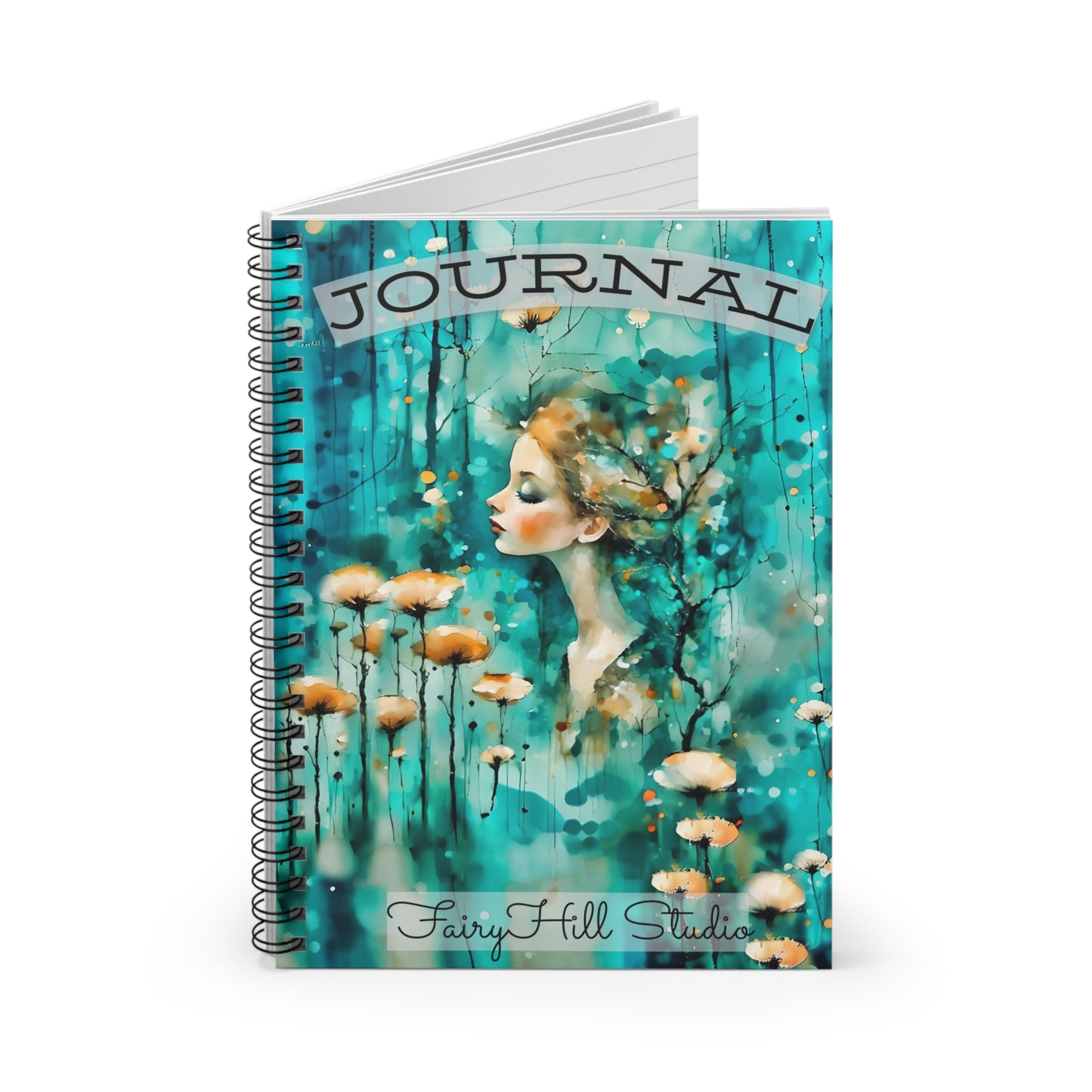 Spiral Notebook - Blue Forest Fairy Art
