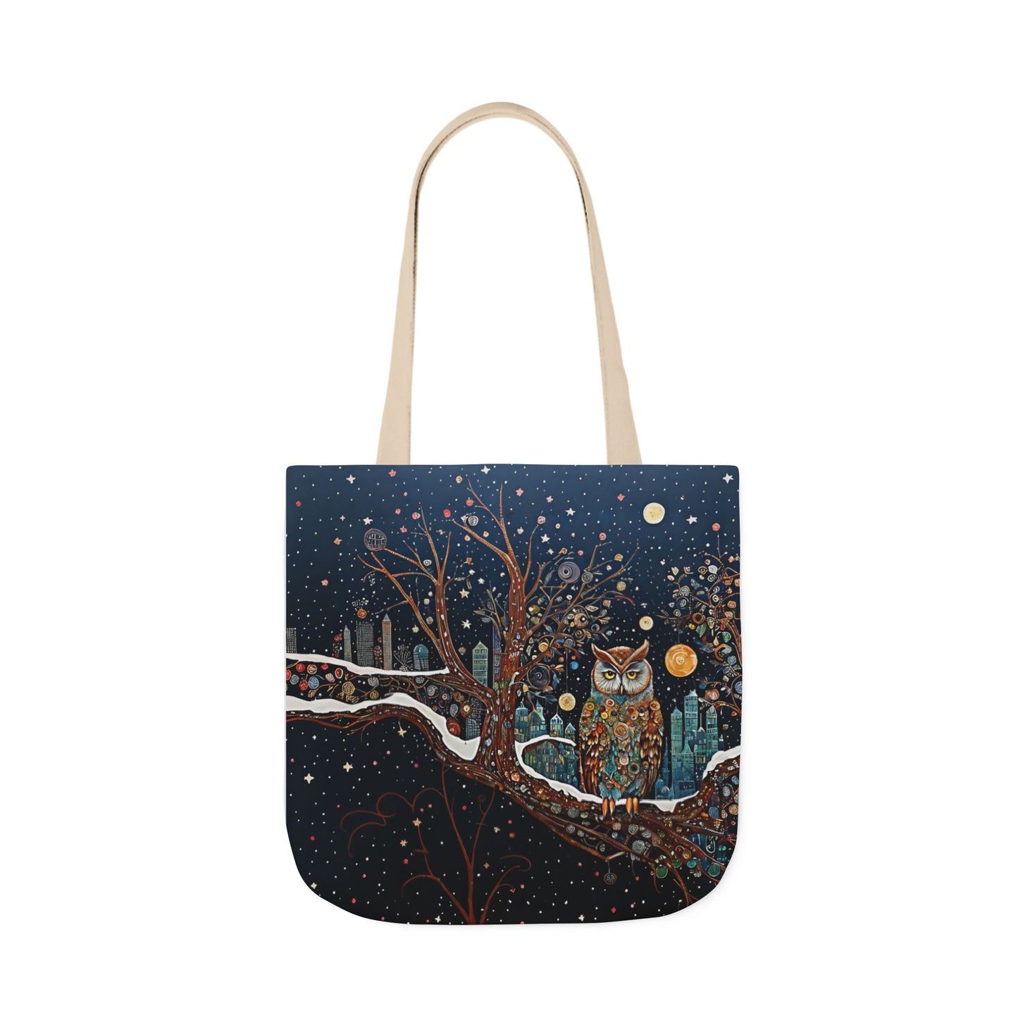 Colorful  night Owl -Inspired Canvas Tote Bag - Perfect for Beach Days, Eco-Friendly Shopping, and Summer Fun!