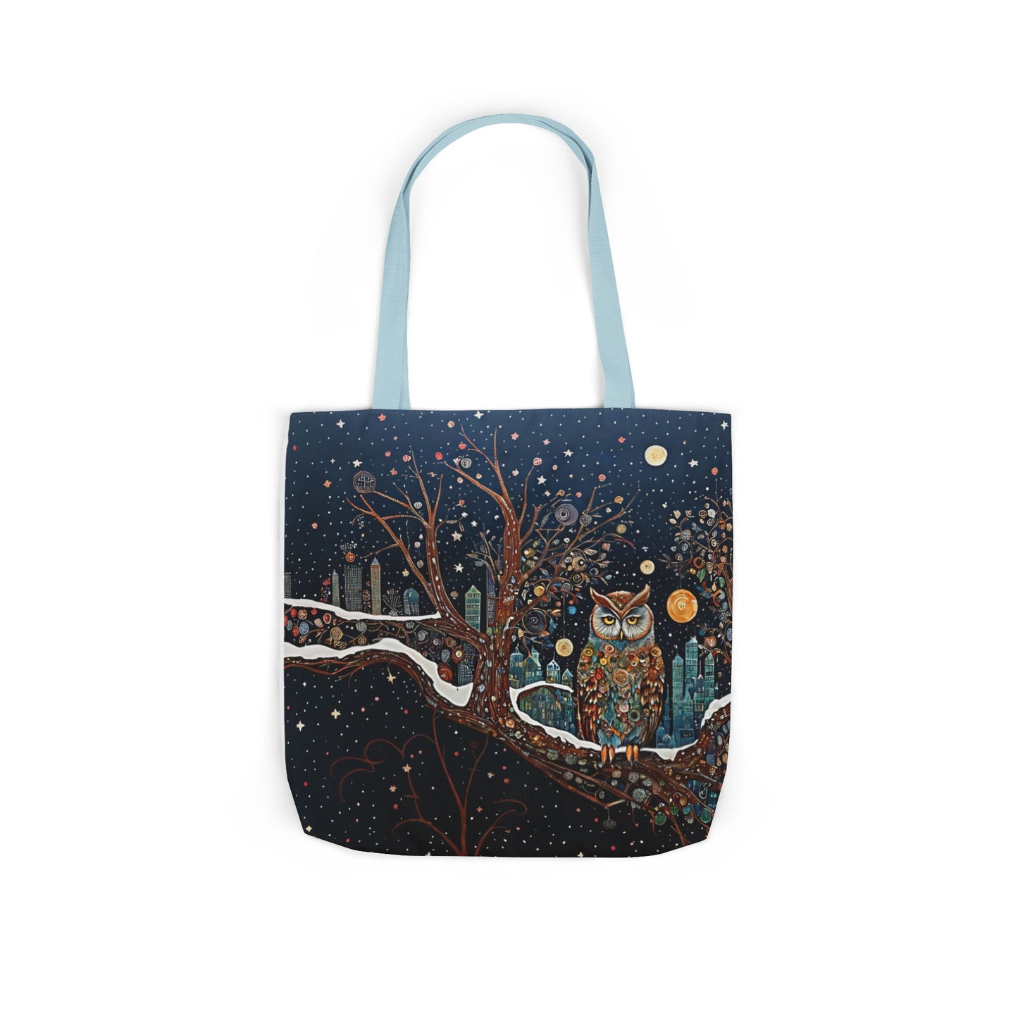 Colorful night Owl -Inspired Canvas Tote Bag - Perfect for Beach Days, Eco-Friendly Shopping, and Summer Fun!