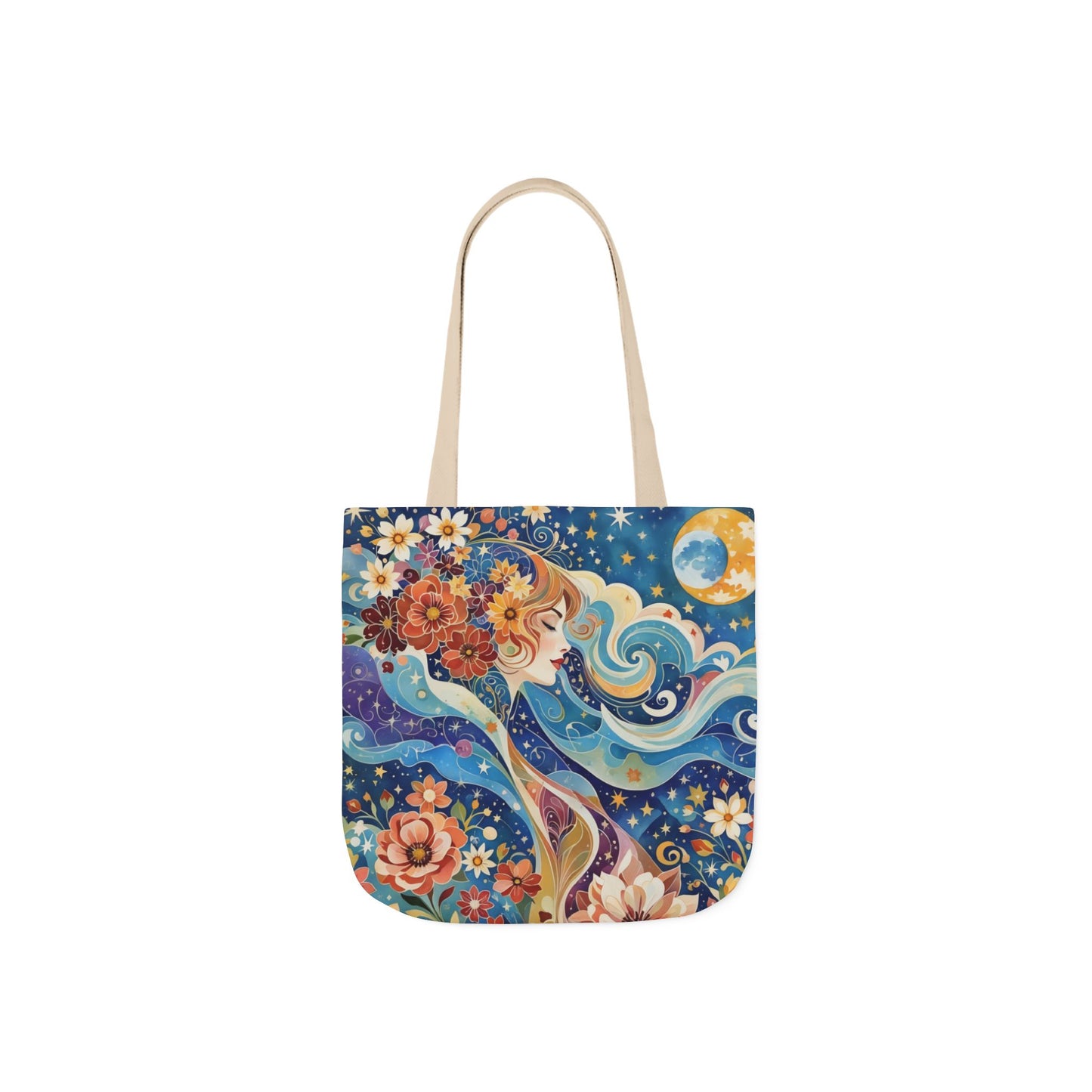 Colorful Galaxy-Inspired Canvas Tote Bag - Perfect for Beach Days, Eco-Friendly Shopping, and Summer Fun!