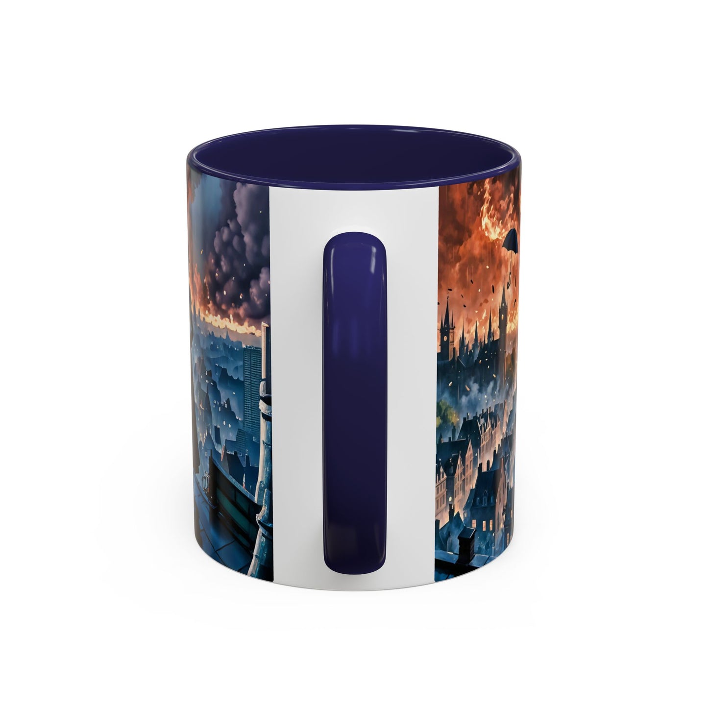 Coffee Mug Marry Poppins Umbrella London City Night Art