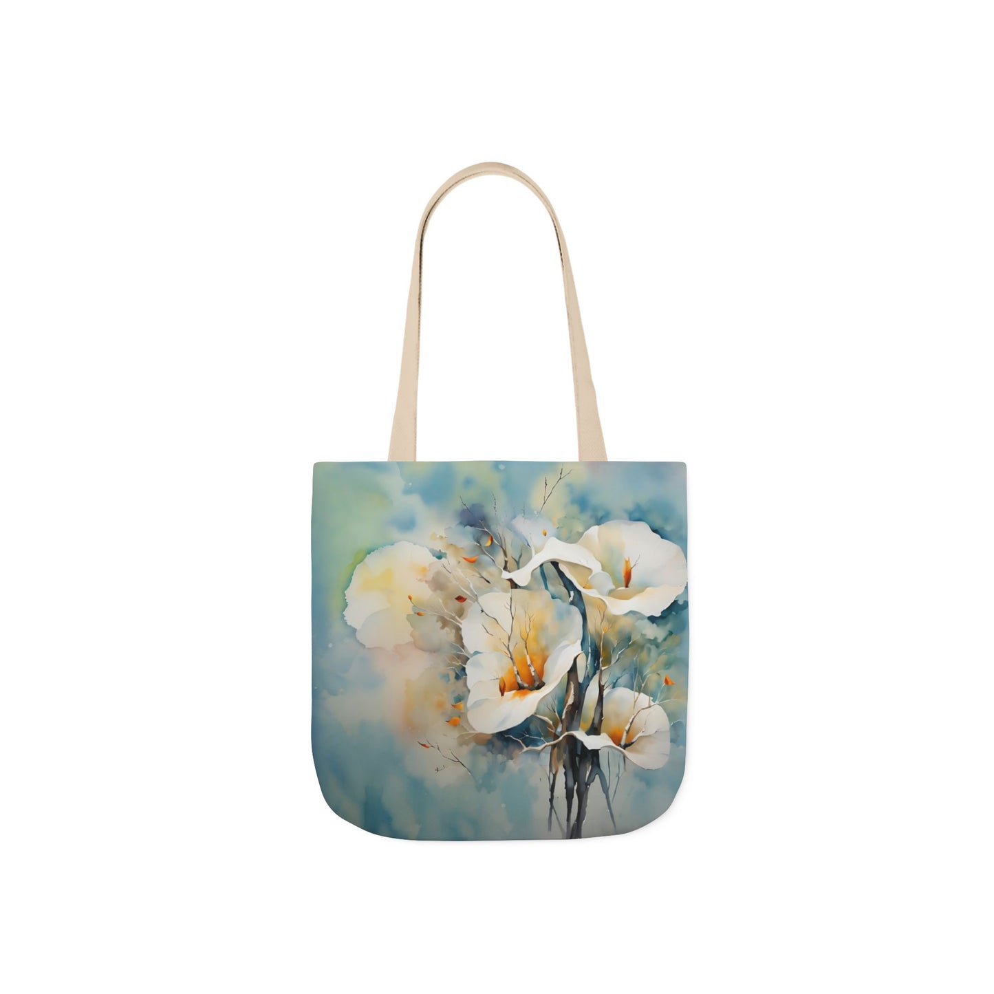 Colorful nature-Inspired  Cala Lilies Canvas Tote Bag - Perfect for Beach Days, Eco-Friendly Shopping, and Summer Fun!