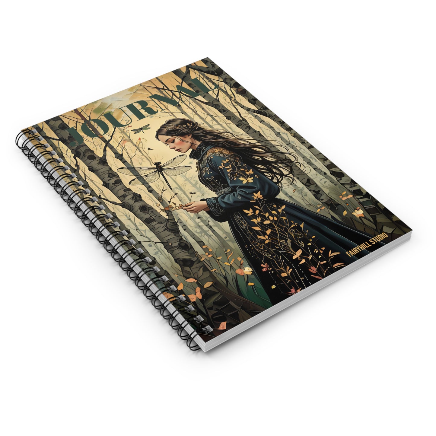 Spiral Notebook - Princess and the Dragonfly Fairy Hill Ruled Line