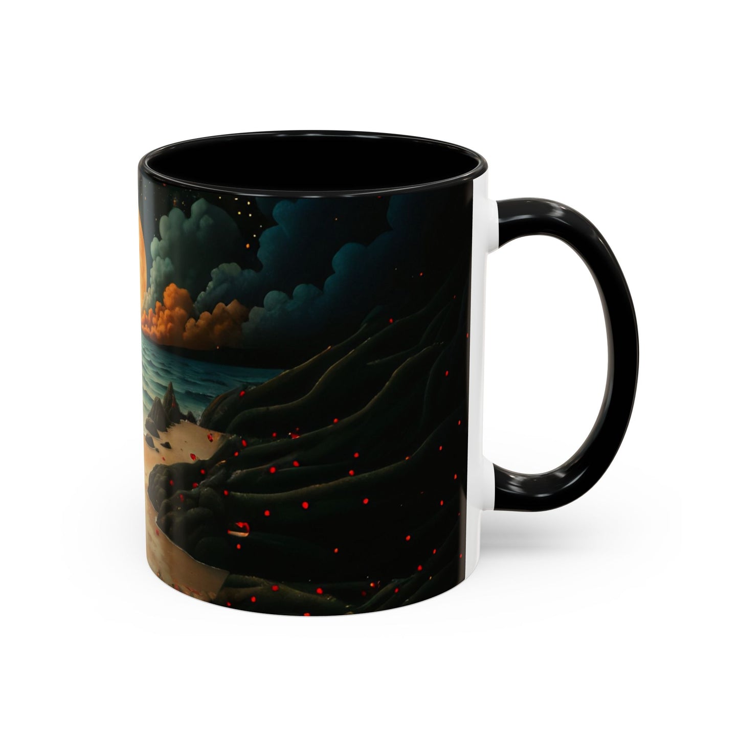 Moon girl wit red hat Art-Themed Coffee Mug - 11 & 15oz Accent Mug for Musroom  Fsiry Lovers