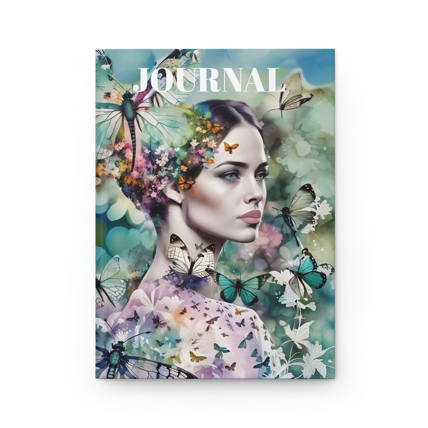 Hardcover Journal Matte - Butterfly Heaven Sanctuary Art by Fairyhill Studio