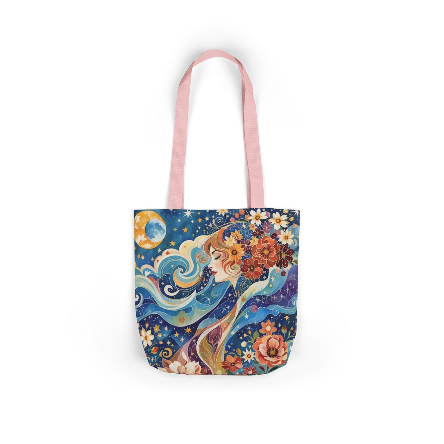 Colorful Galaxy-Inspired Canvas Tote Bag - Perfect for Beach Days, Eco-Friendly Shopping, and Summer Fun!