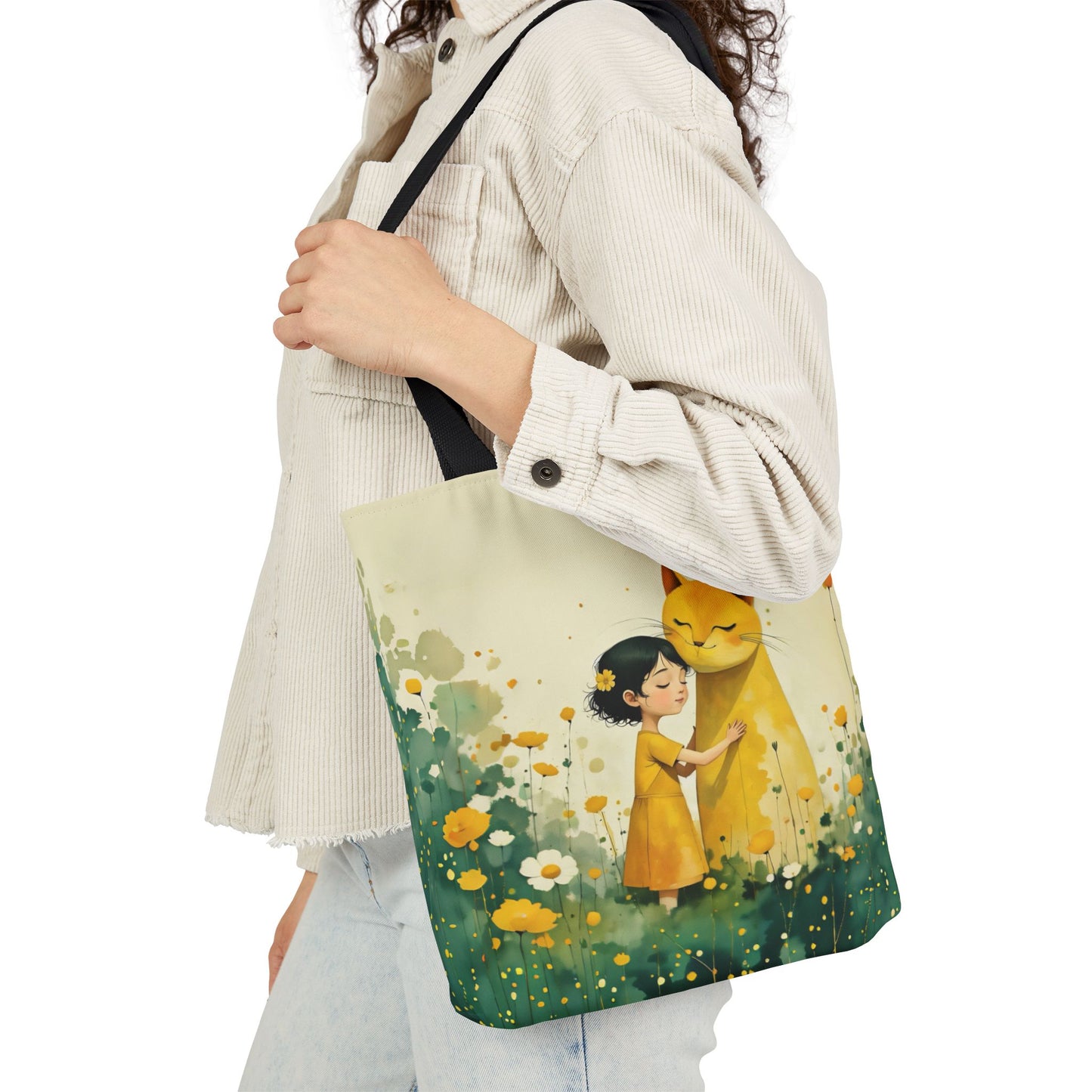 Colorful Cat -Inspired Canvas Tote Bag - Perfect for Beach Days, Eco-Friendly Shopping, and Summer Fun!