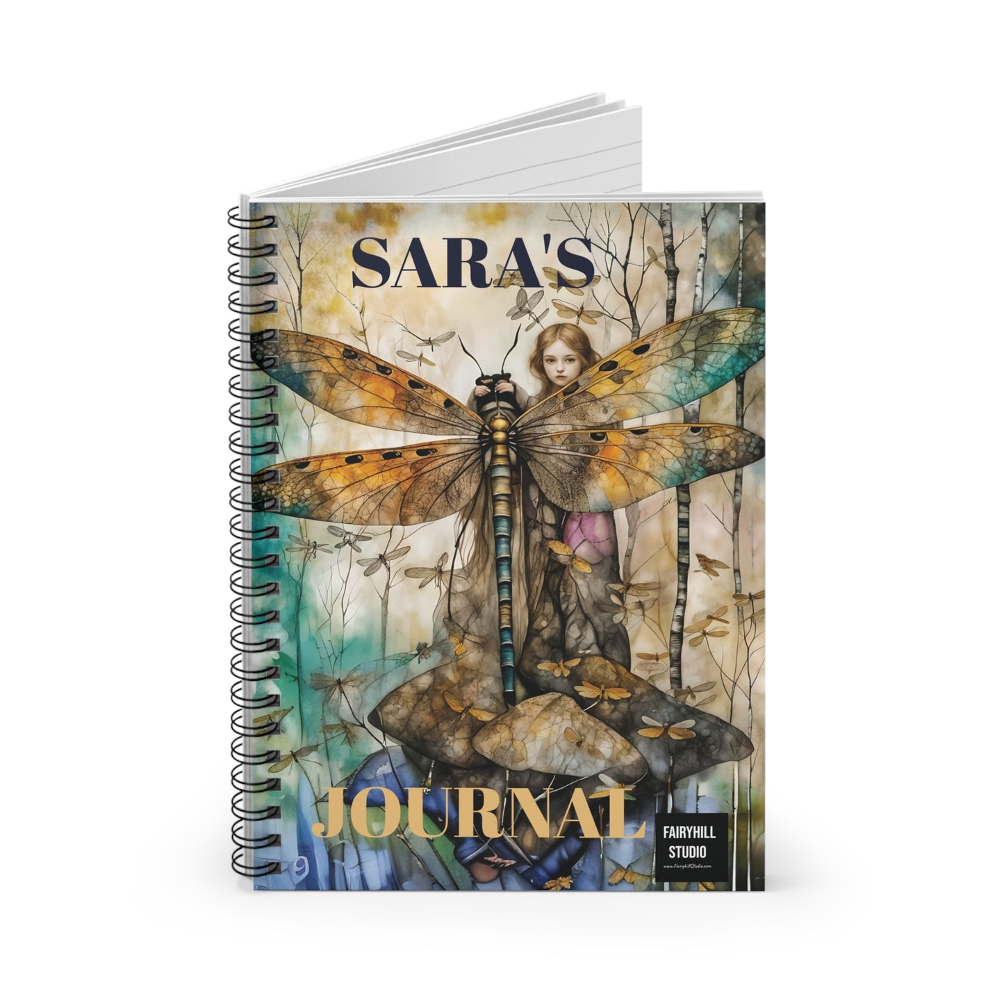 Fairy and the Dragonfly Spiral Notebook - Ruled Line