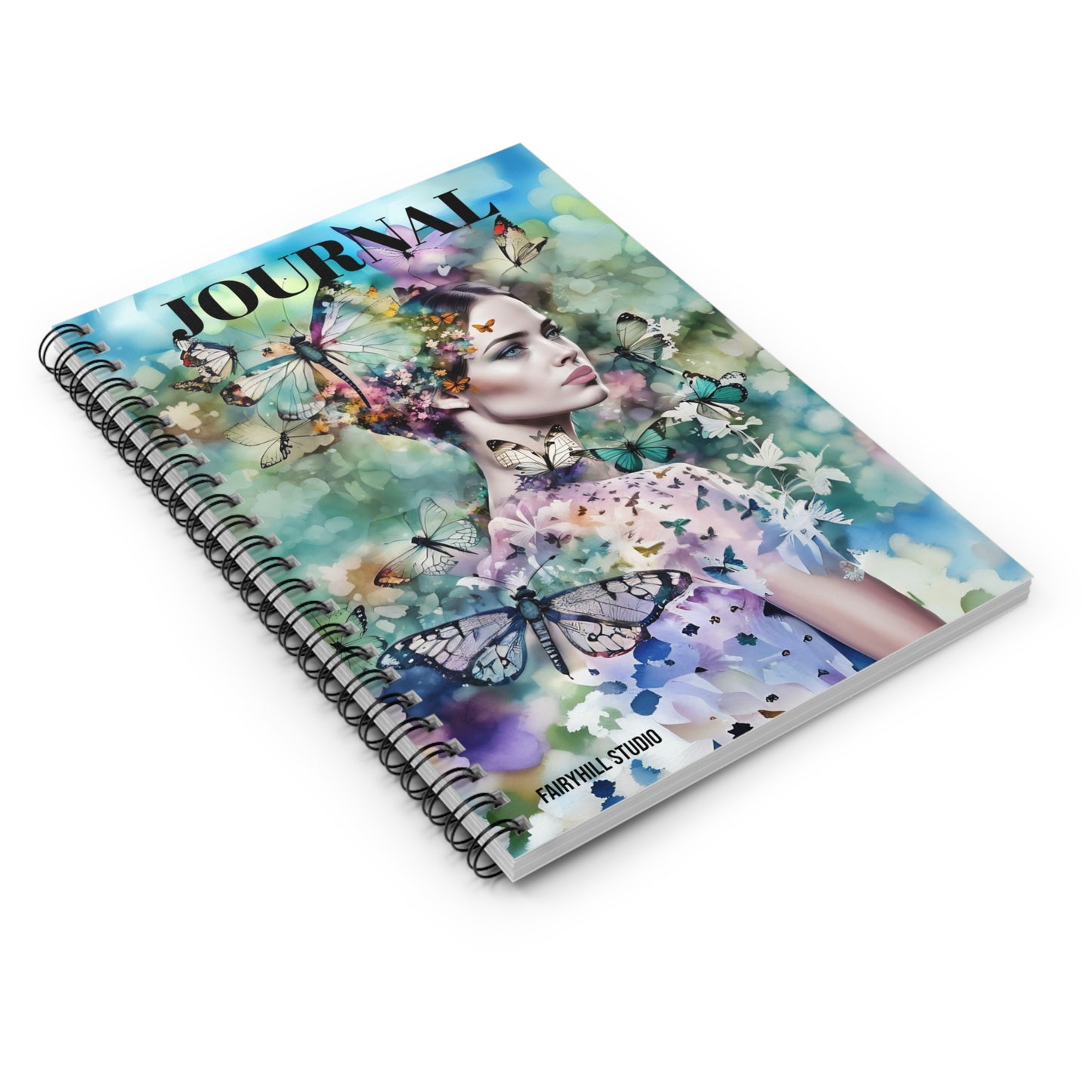 Spiral Notebook - Butterfly Santuary Art Design